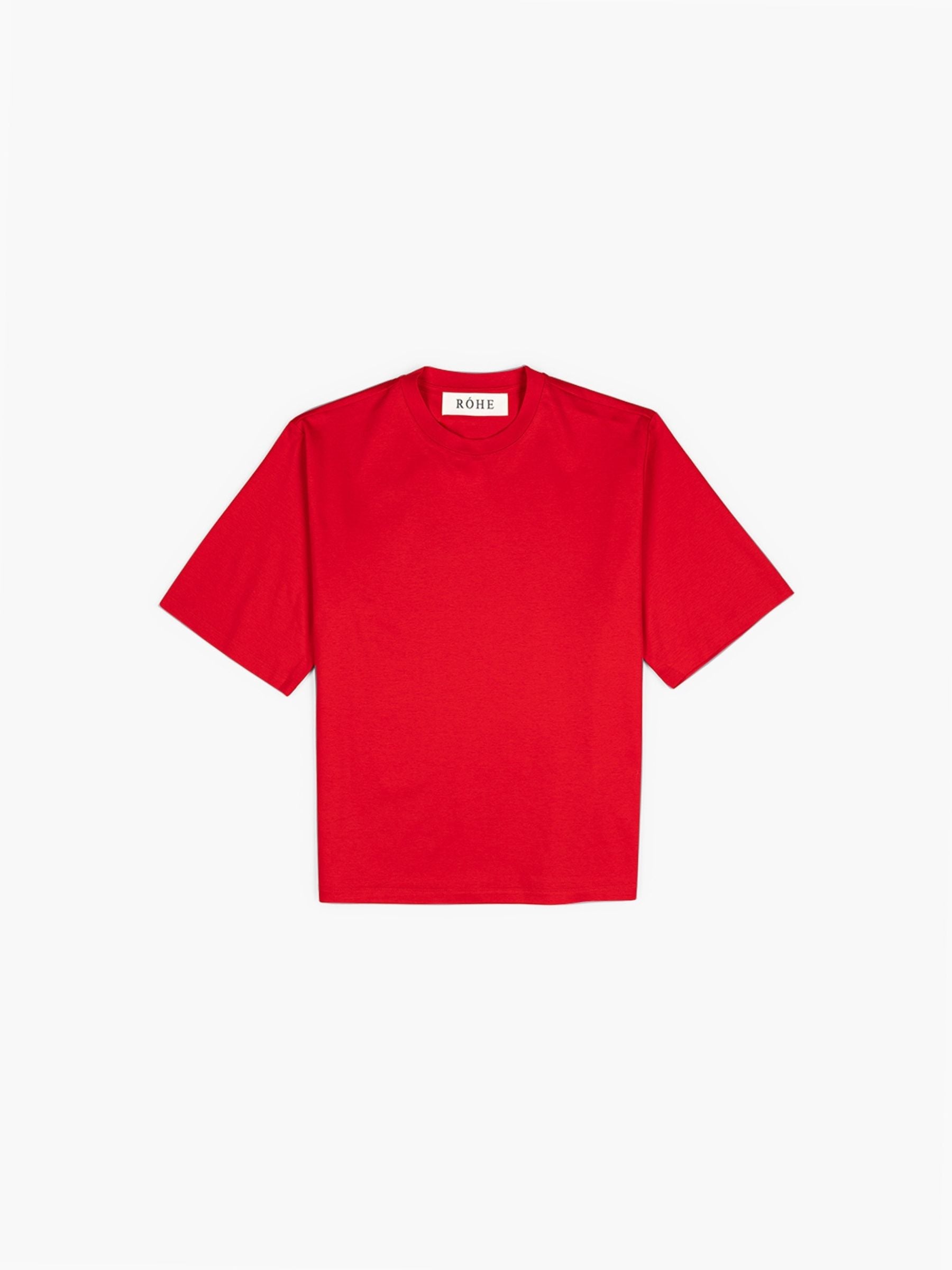 Rohe Oversized Cotton Silk T-shirt Red