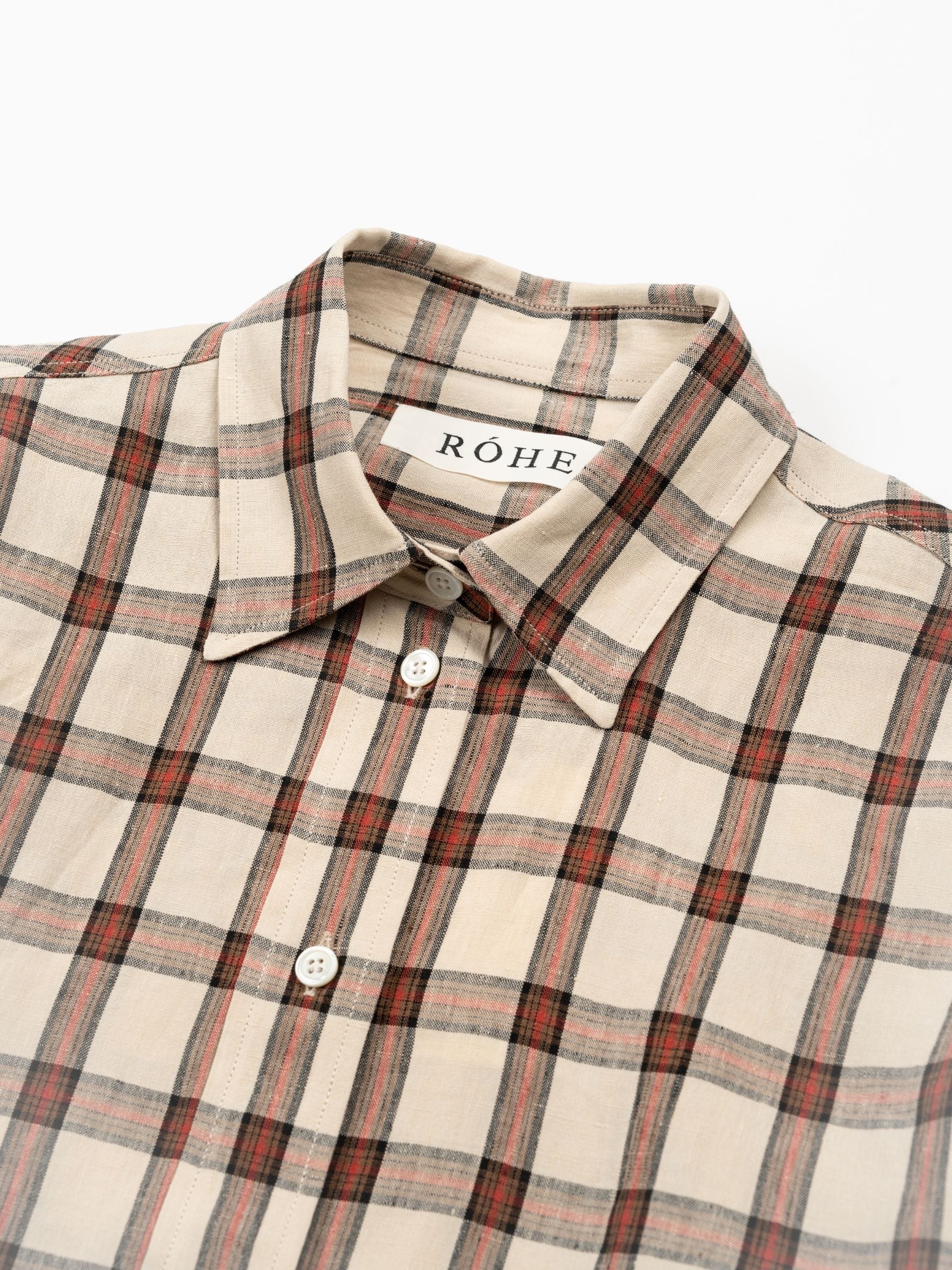 Rohe Oversized Check Shirt Red Table Check