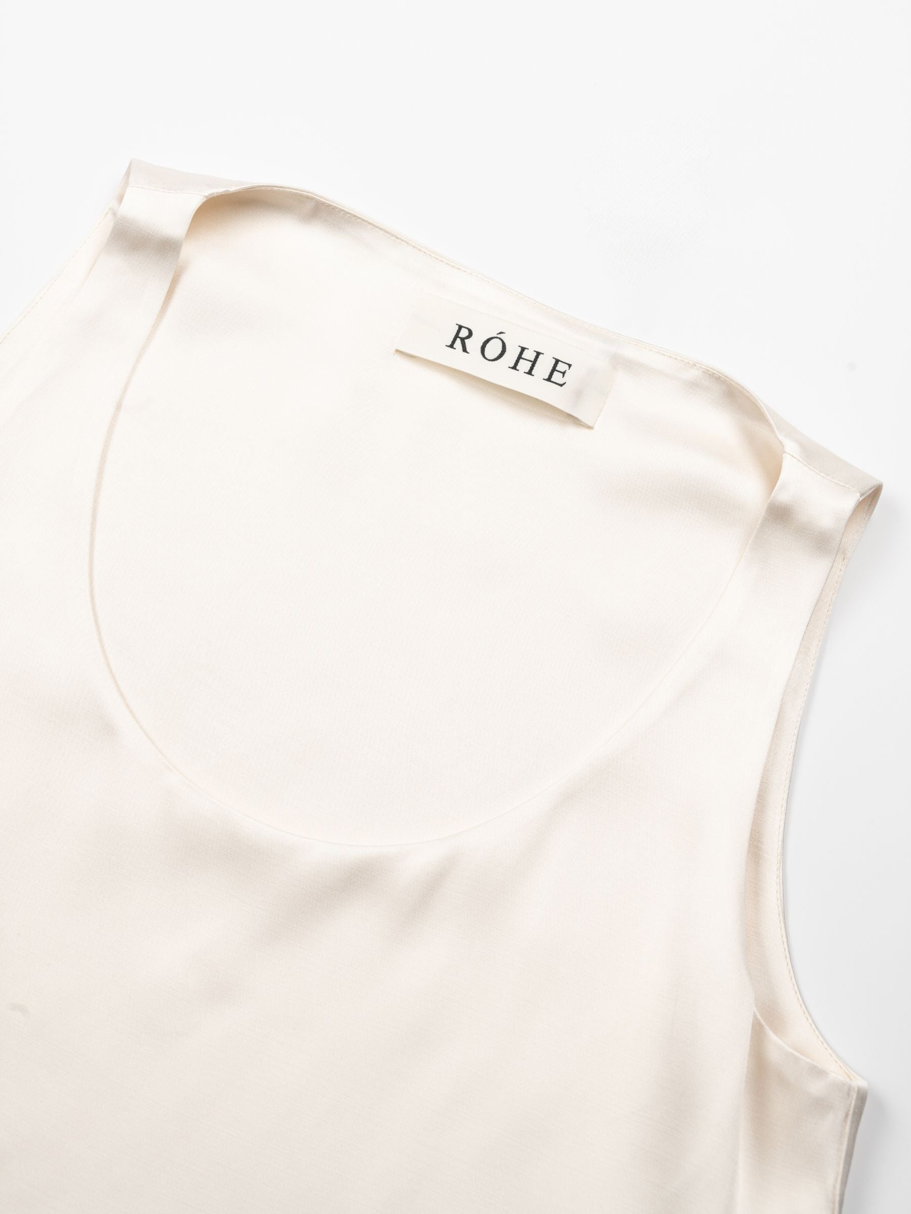 Rohe Satin Scoop-neck Top Ivory