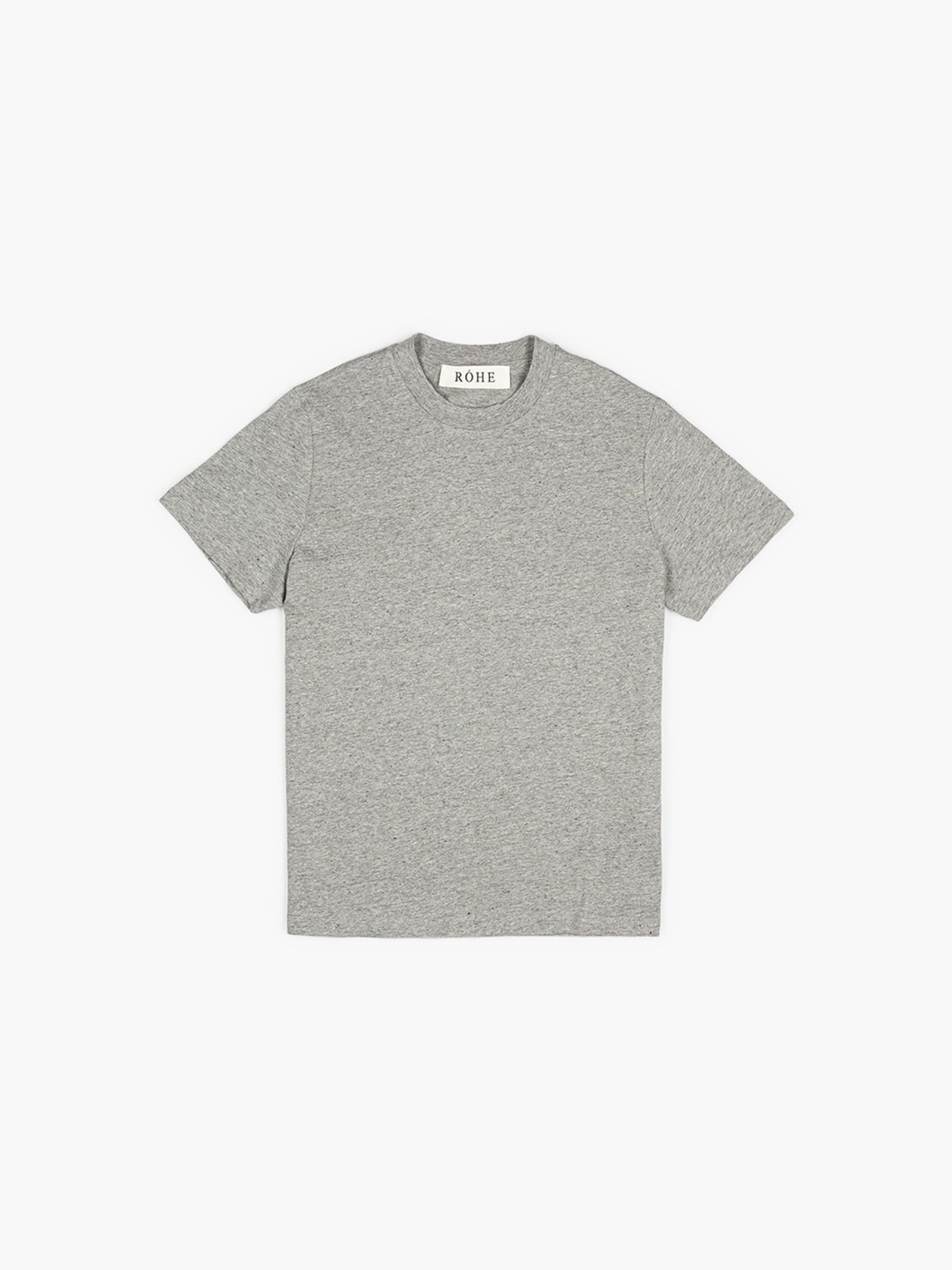 Rohe Slub Melange Jersey T-shirt Light Grey Melange