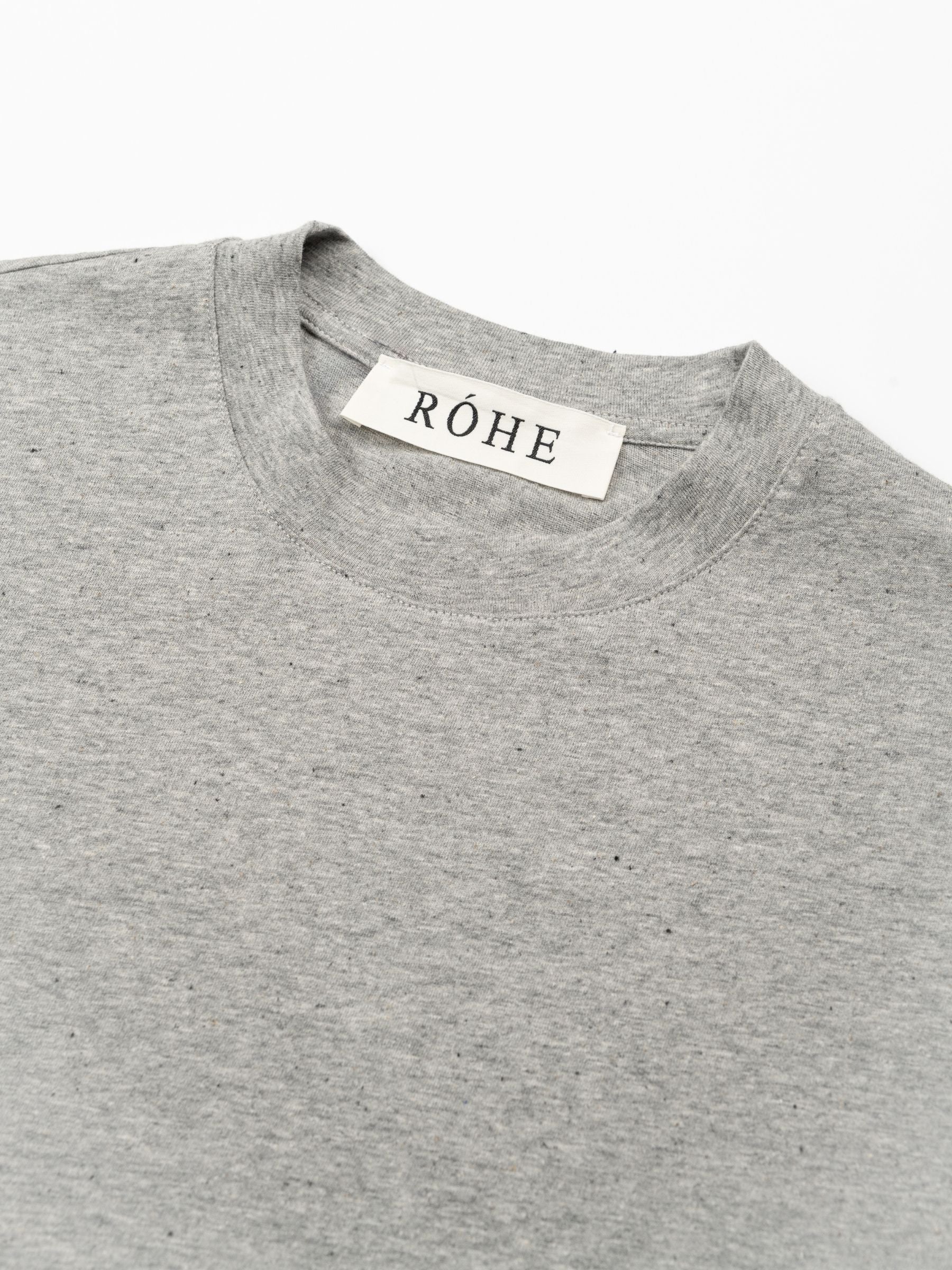 Rohe Slub Melange Jersey T-shirt Light Grey Melange