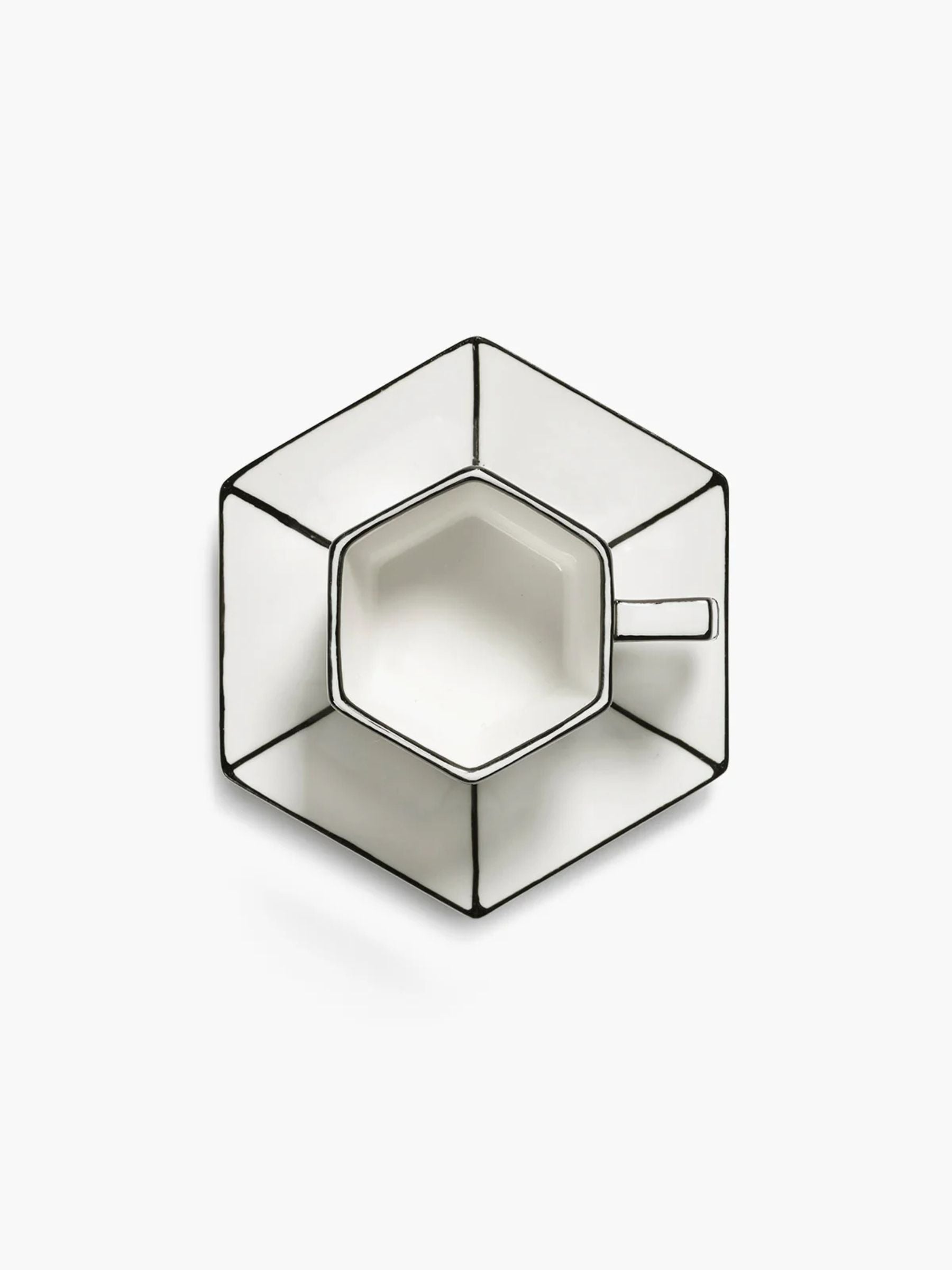 Serax Set of Two Espresso Cup Saucer Carte Blanche Philips White Black