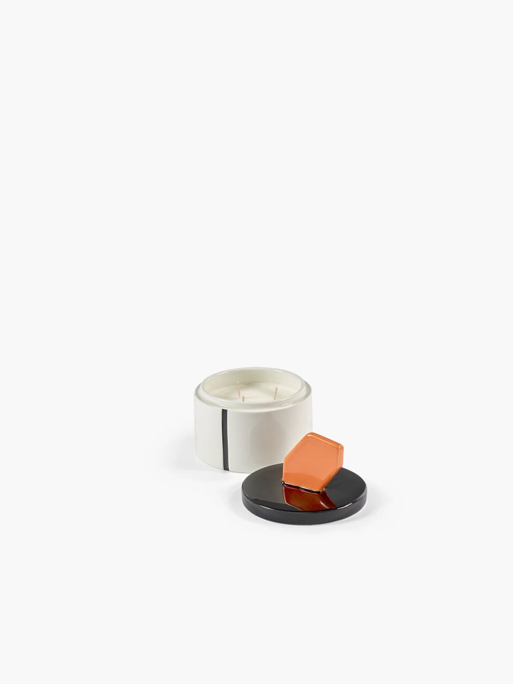 Serax Plan C Candle M Black Orange Candela 02