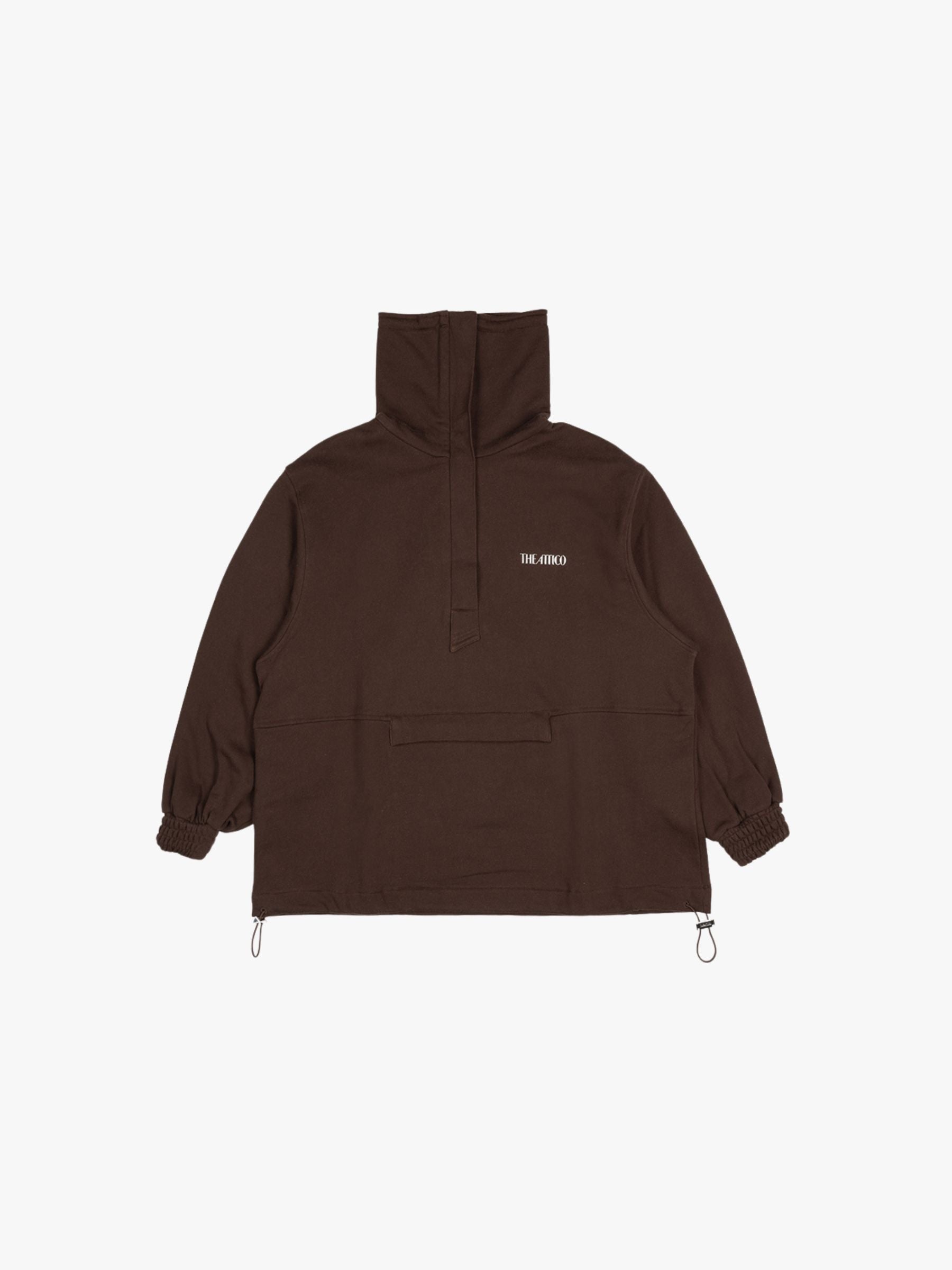 The Attico American Fleece Sweatshirt Blouson Dark Brown