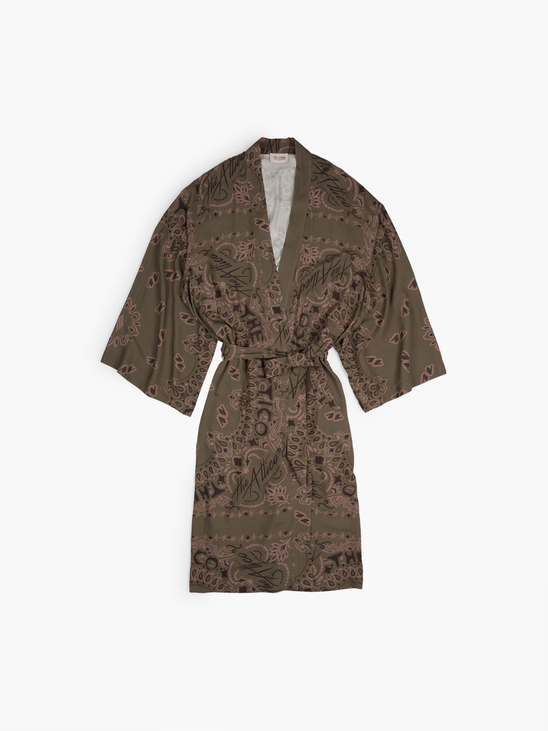 The Attico Kaftan Bandana Military Green