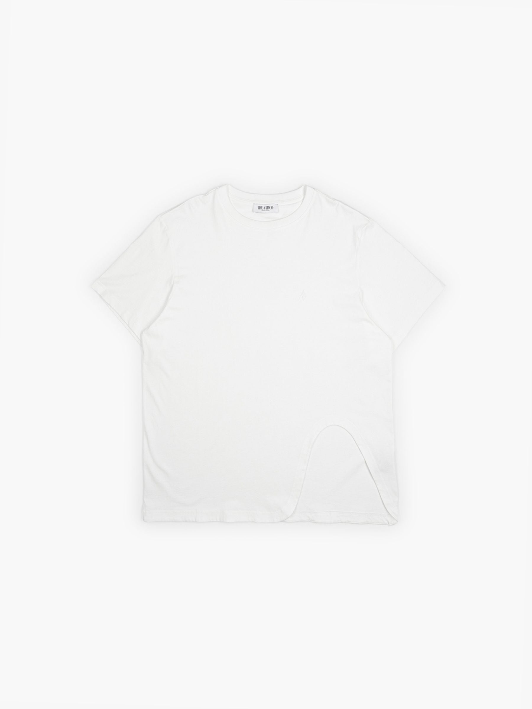 The Attico Light Jersey Tee Waved Hem White