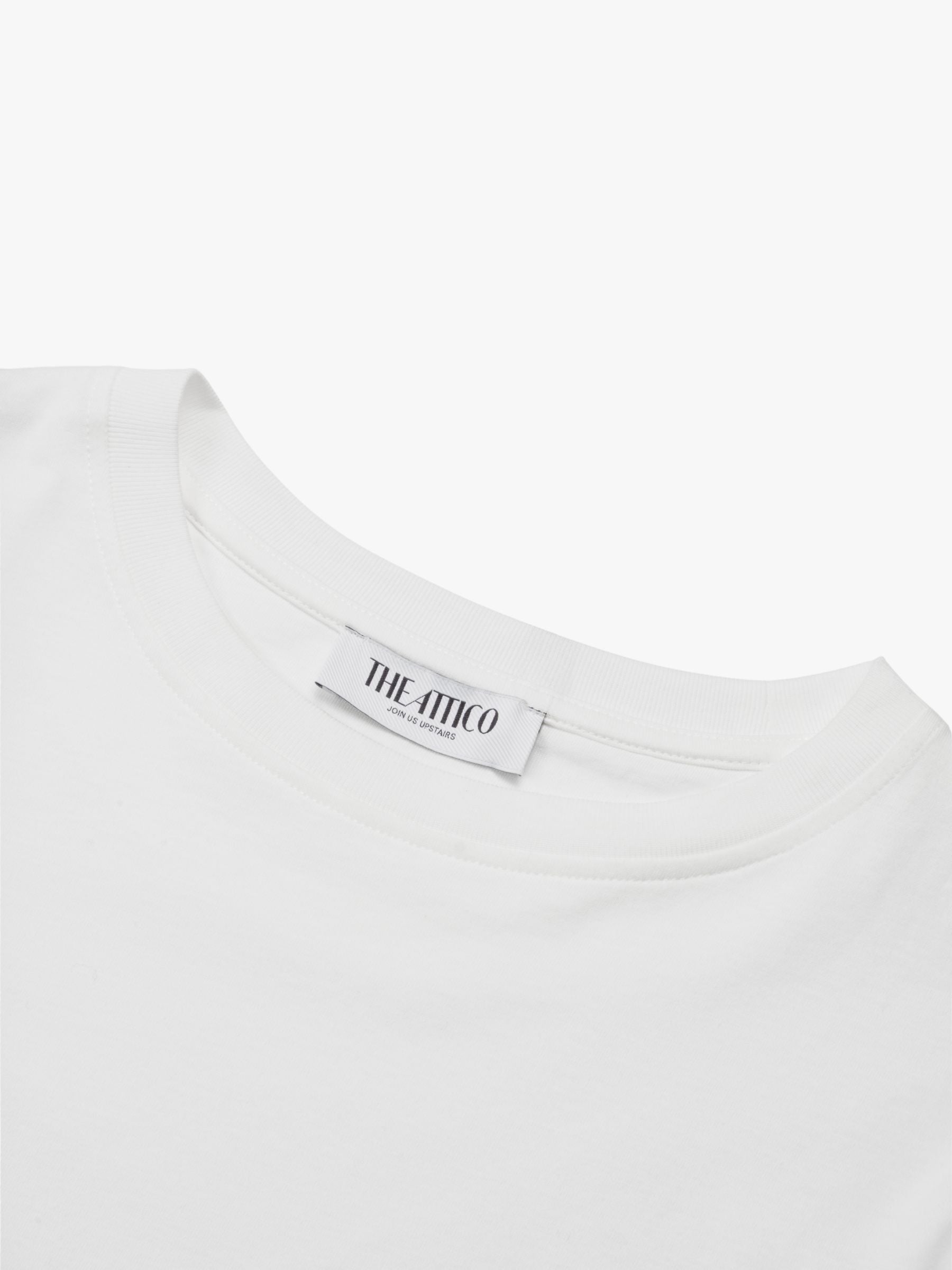 The Attico Light Jersey Tee Waved Hem White