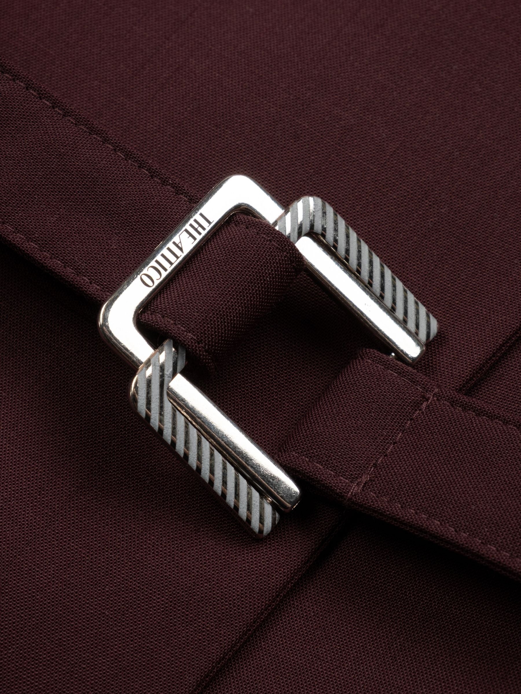 The Attico Belted Blazer Jacket Dark Grapes