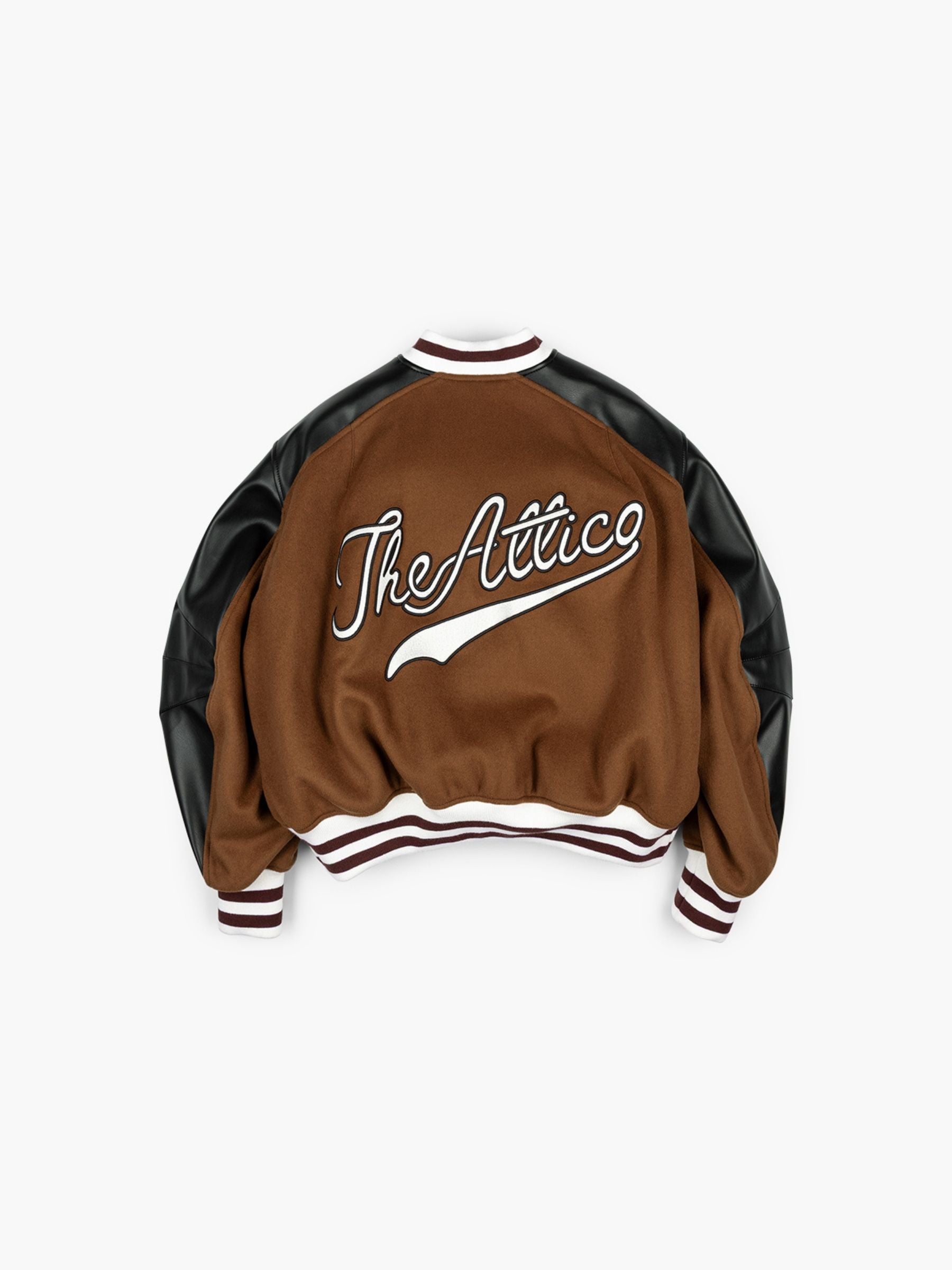 The Attico Twill Wool Bomber Patch Camel