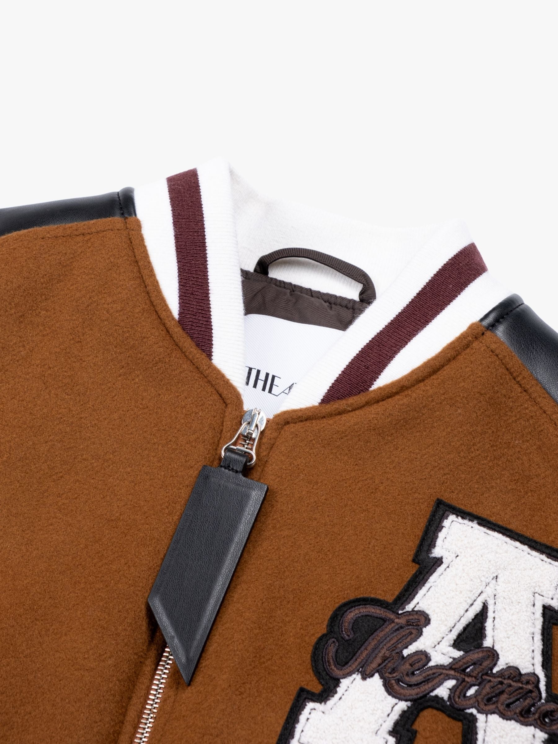 The Attico Twill Wool Bomber Patch Camel