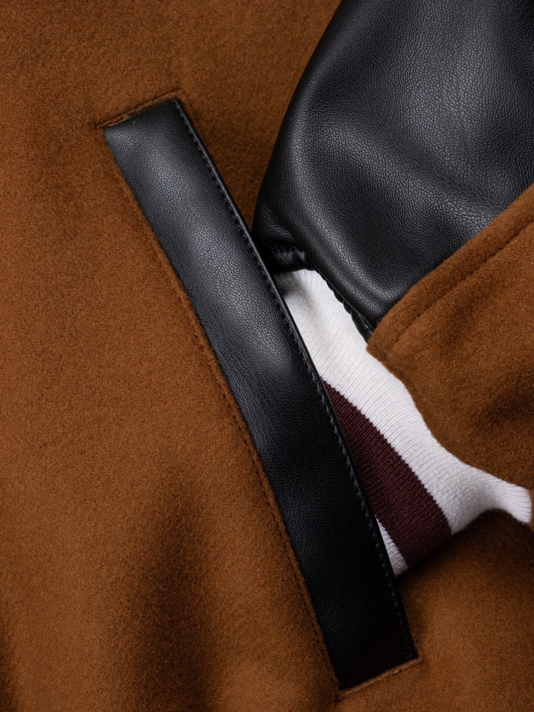 The Attico Twill Wool Bomber Patch Camel
