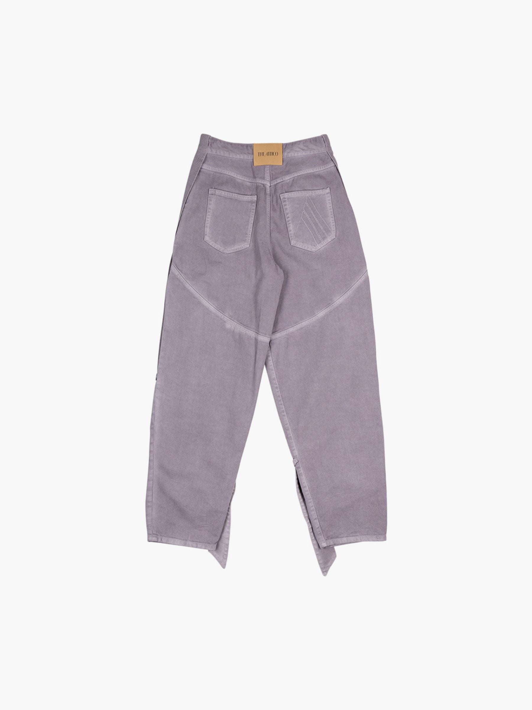The Attico Denim Strap Pants Mauve Fade