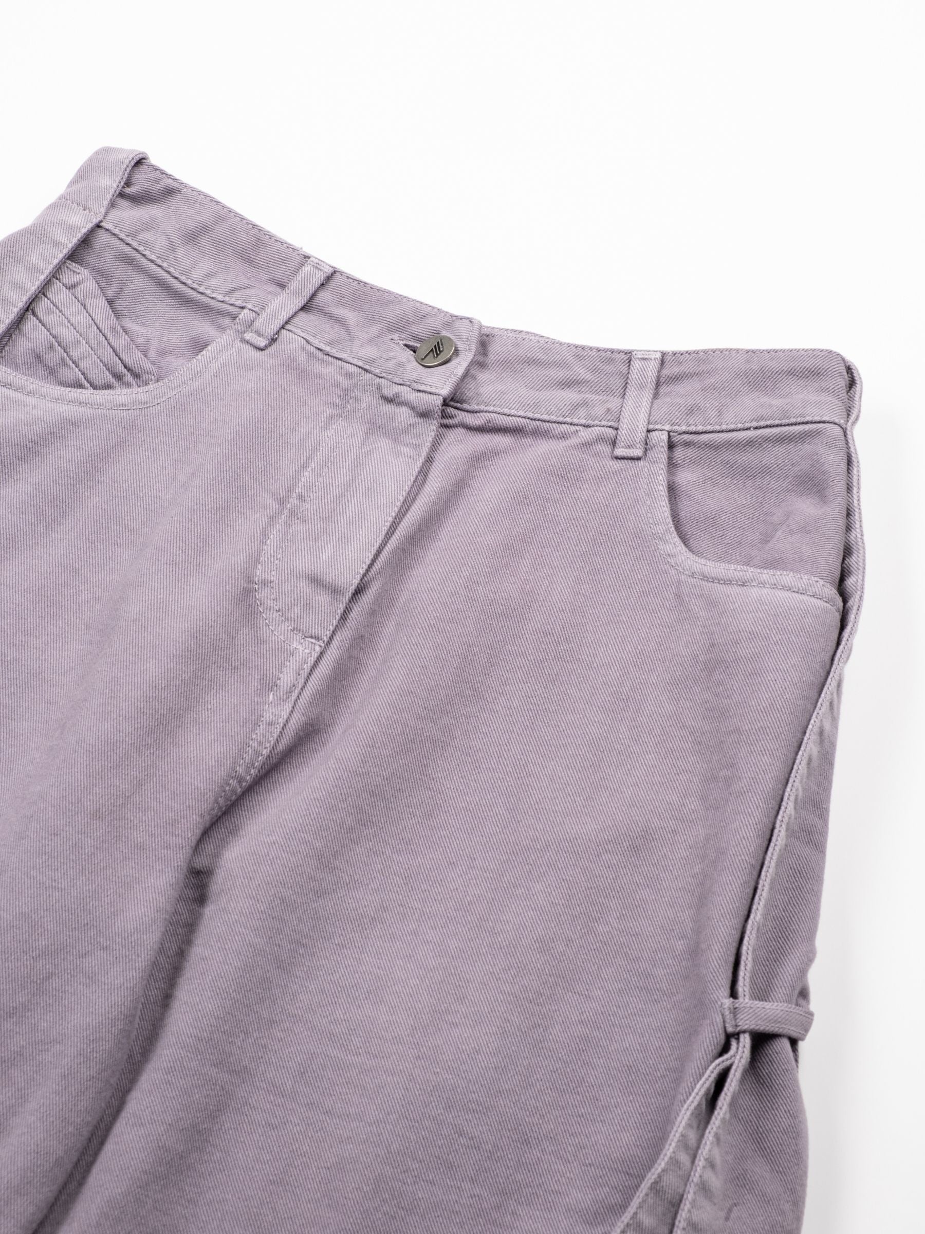 The Attico Denim Strap Pants Mauve Fade