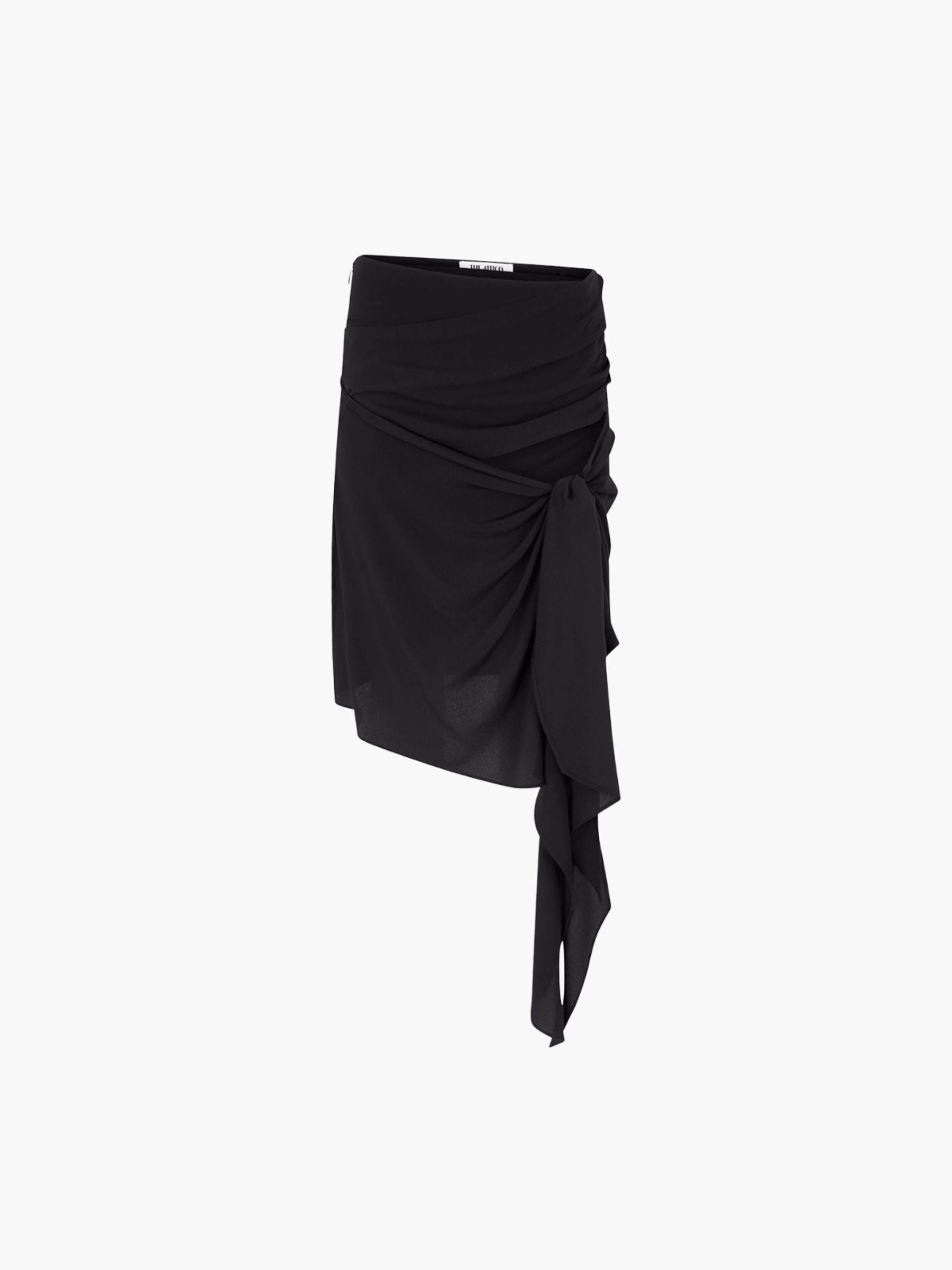 The Attico Knot Midi Skirt Black