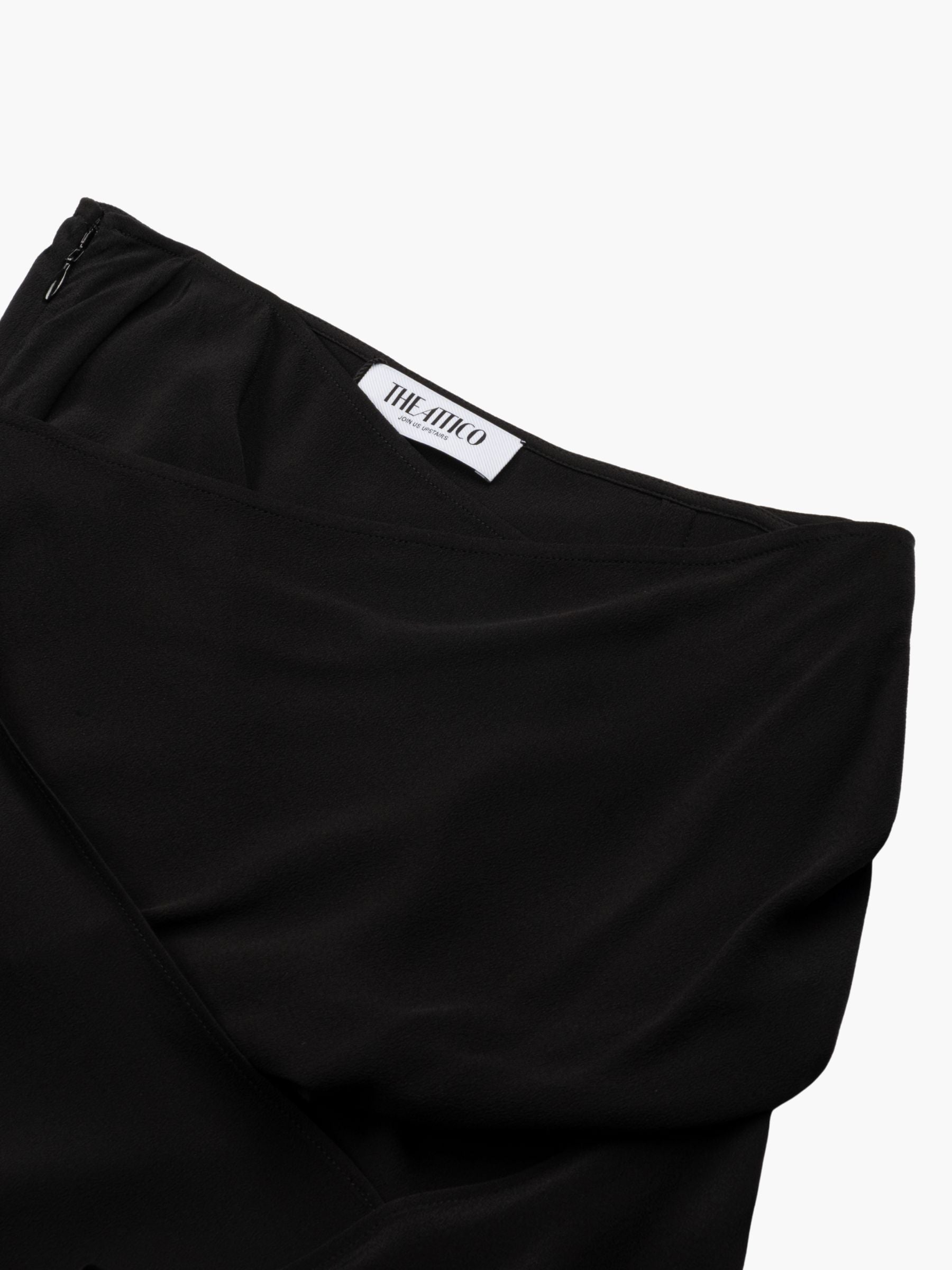 The Attico Knot Midi Skirt Black