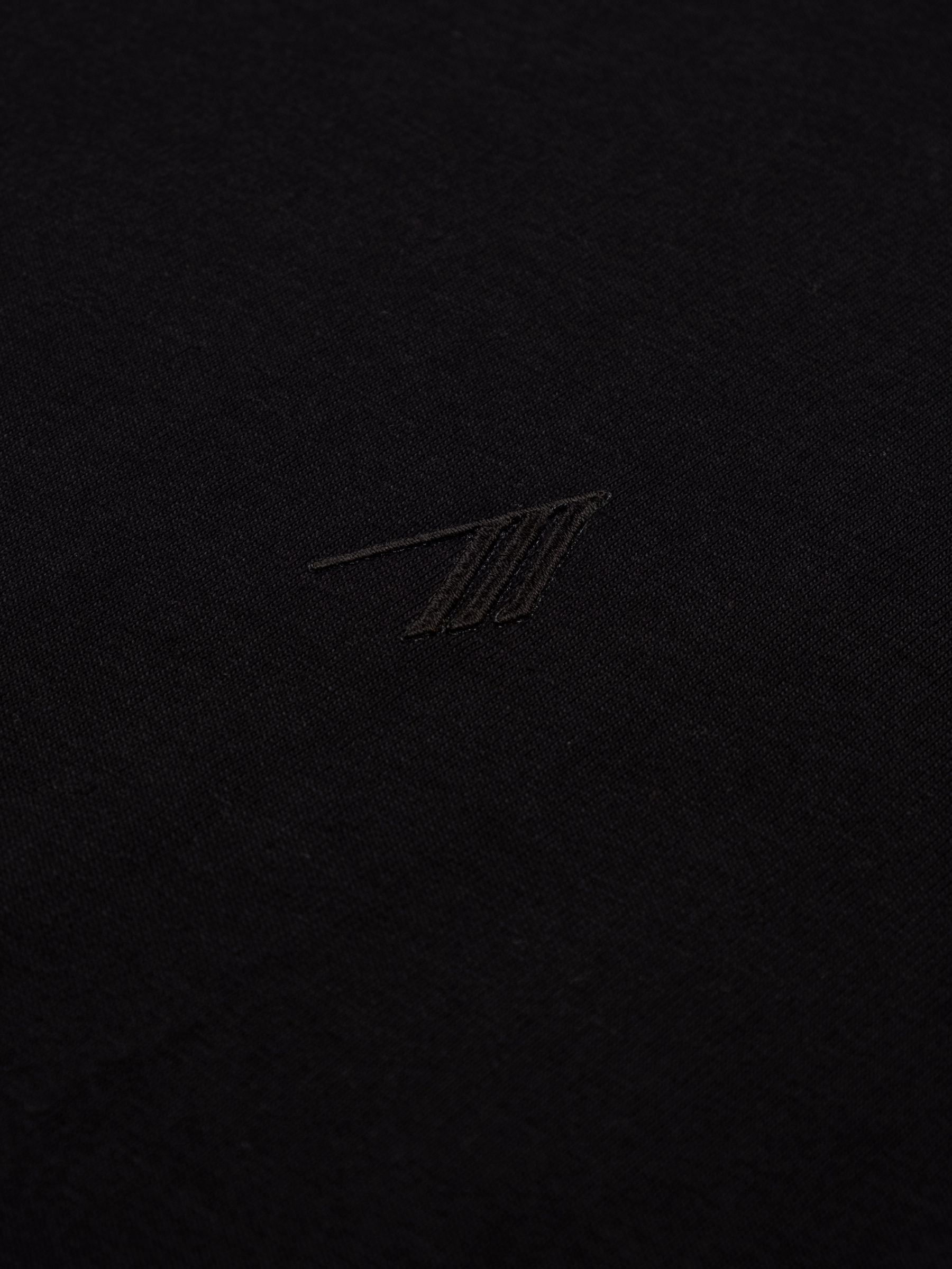 The Attico Light Jersey Tee Waved Hem Black