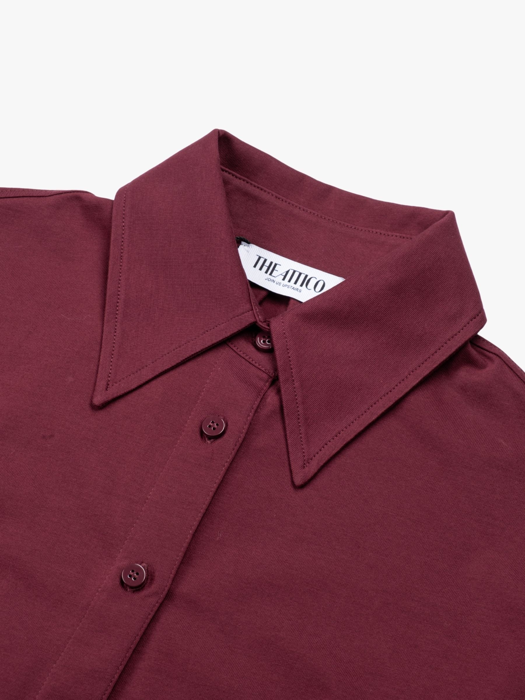 The Attico Logo Blouse Burgundy