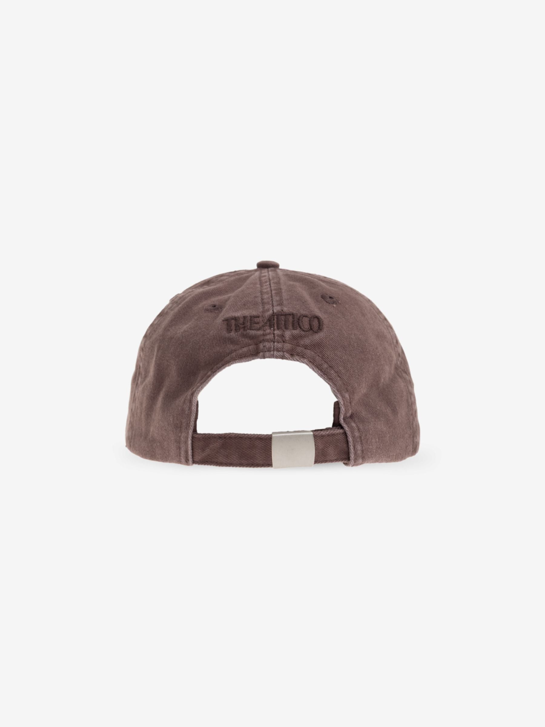 The Attico Logo Cap Dark Mauve