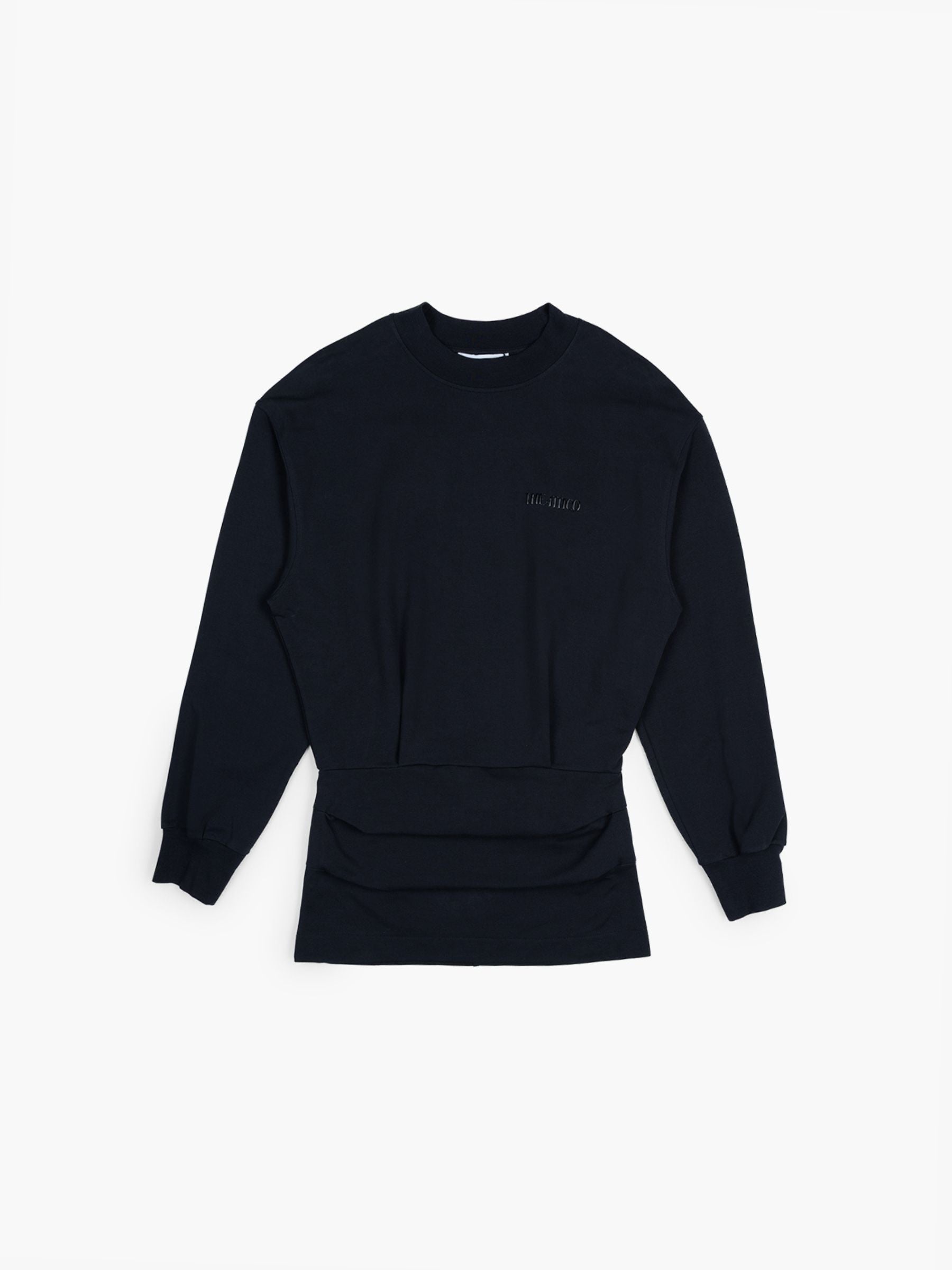 The Attico Mini American Fleece Dress Black