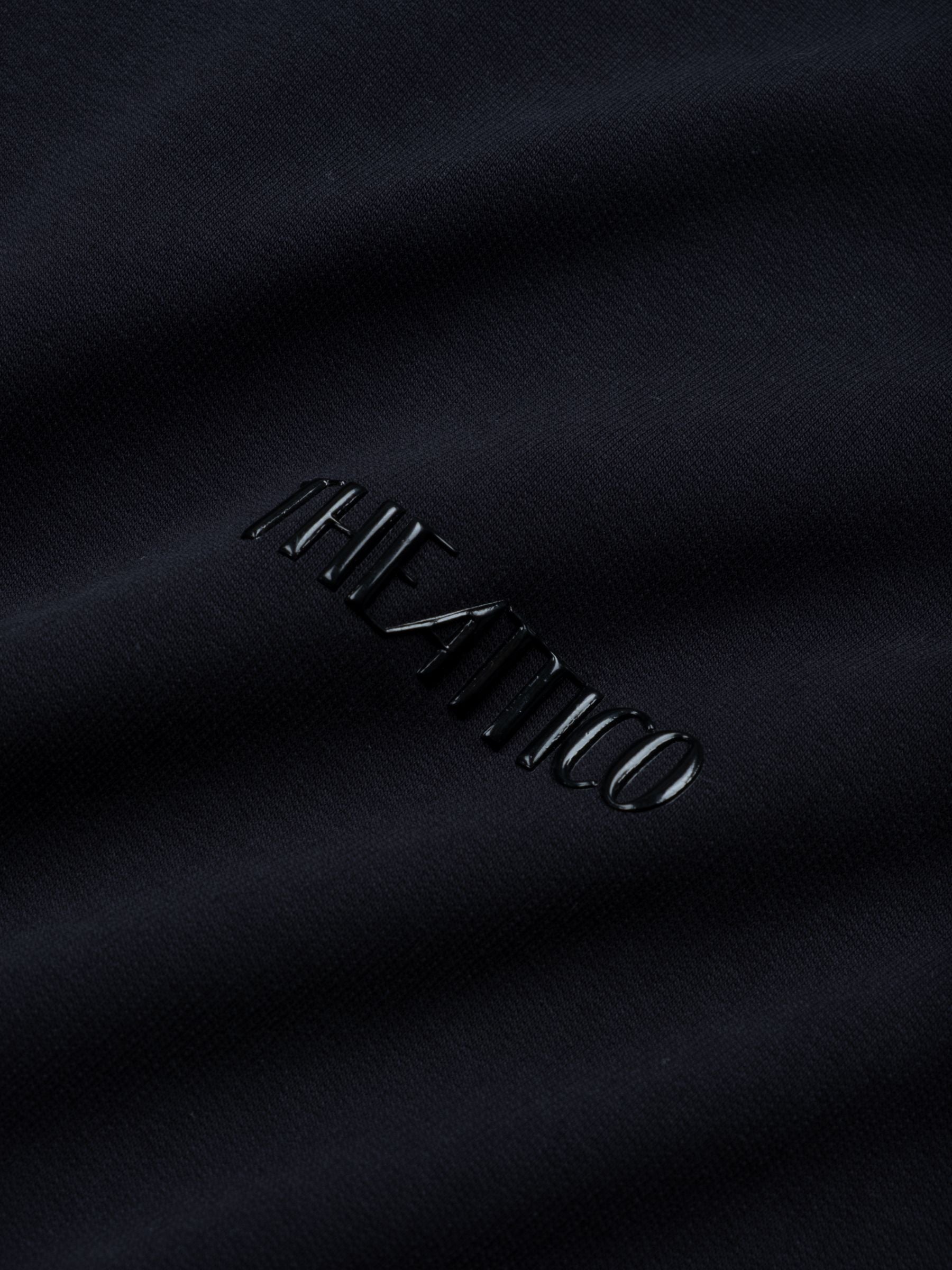 The Attico Mini American Fleece Dress Black