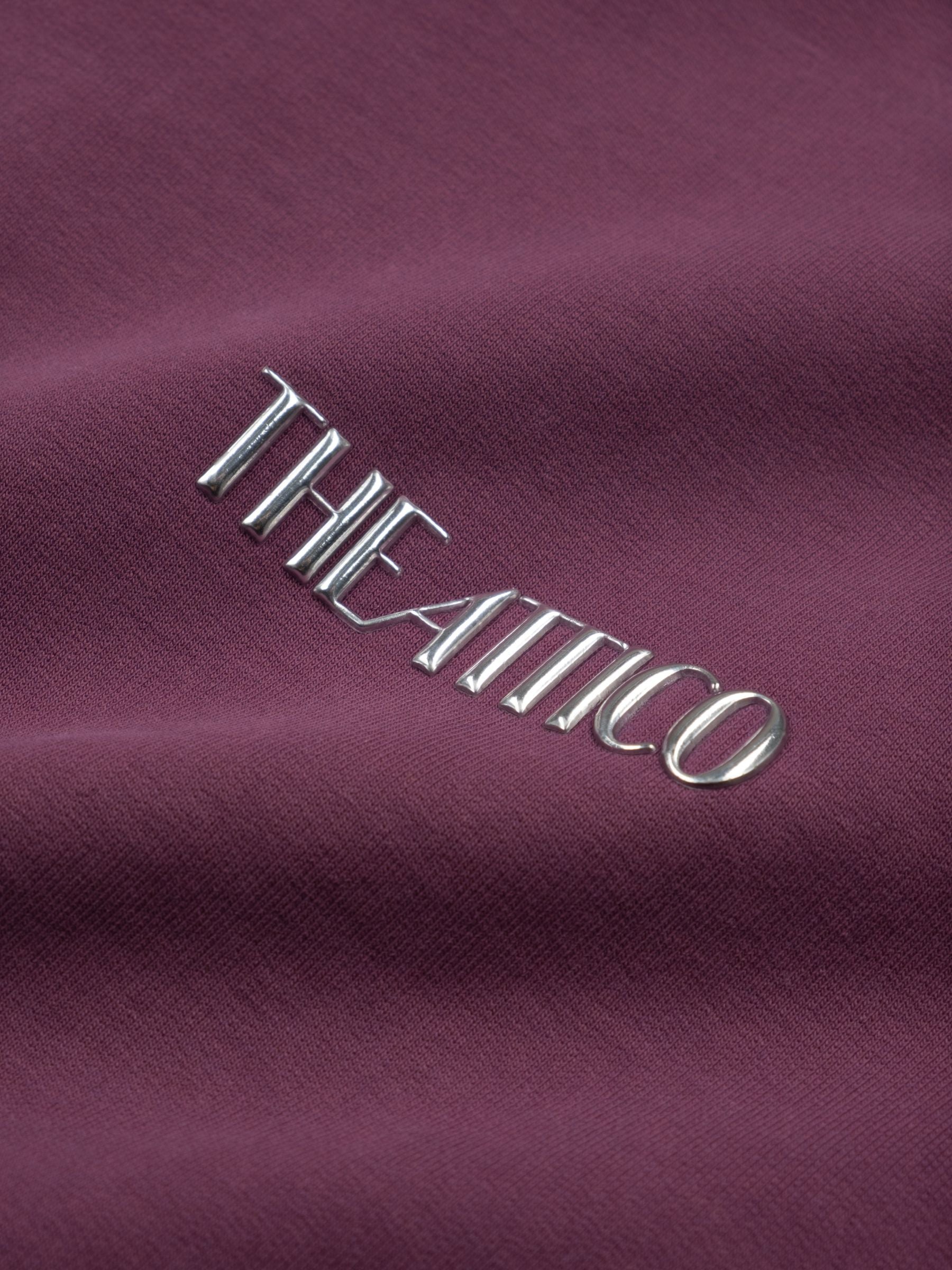 The Attico Mini American Fleece Dress Burgundy