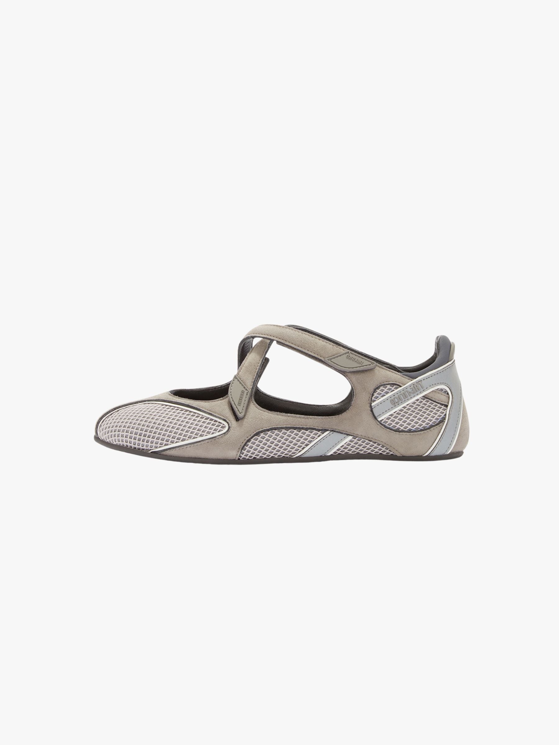 The Attico Nomad Ballerina Flat Grey