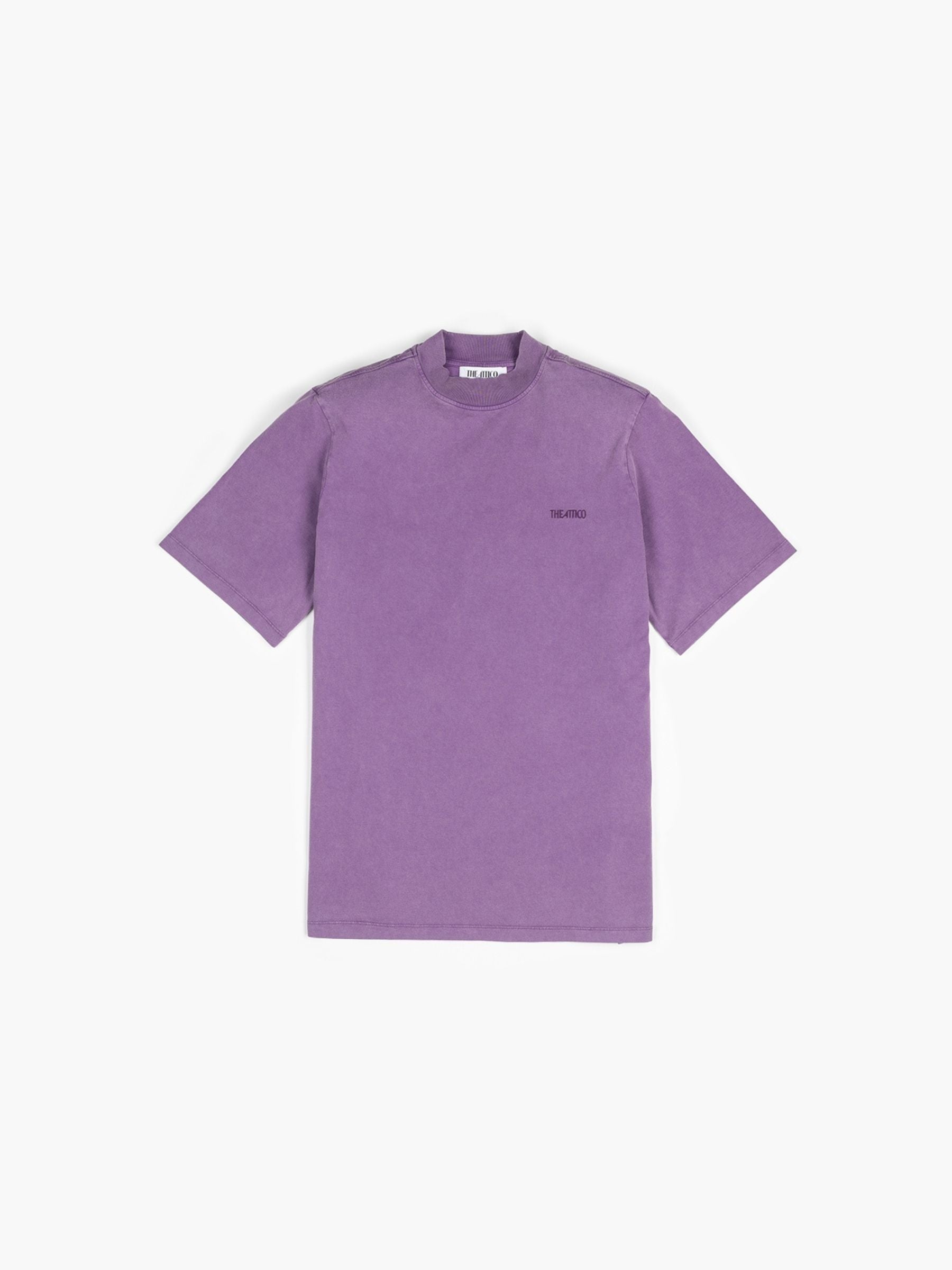 The Attico Shoulder Pad Tee Dark Purple