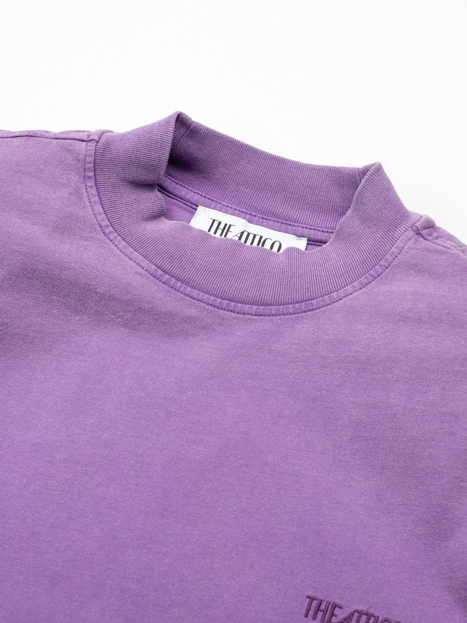 The Attico Shoulder Pad Tee Dark Purple