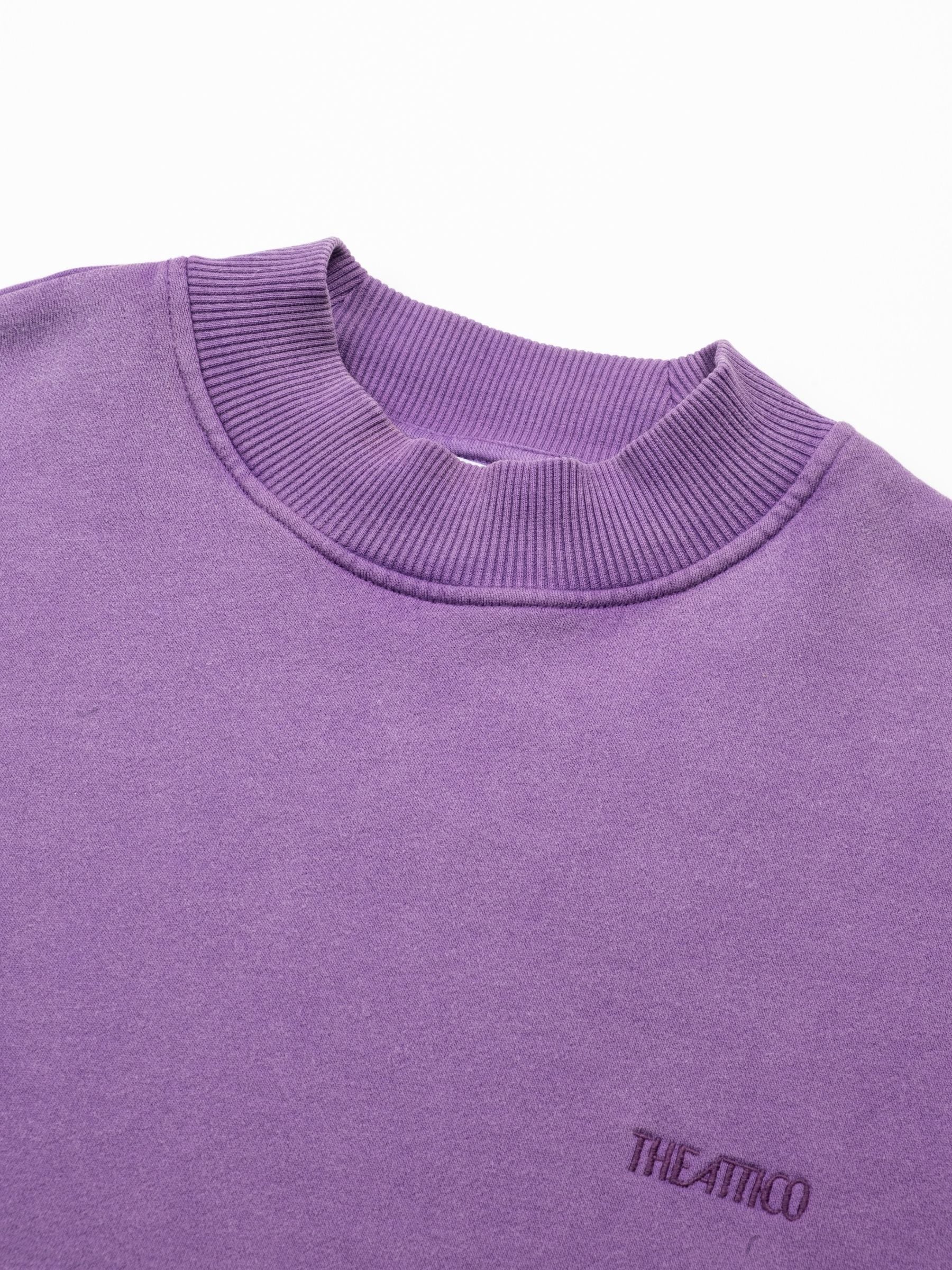 The Attico Waved Hem Sweatshirt Purple
