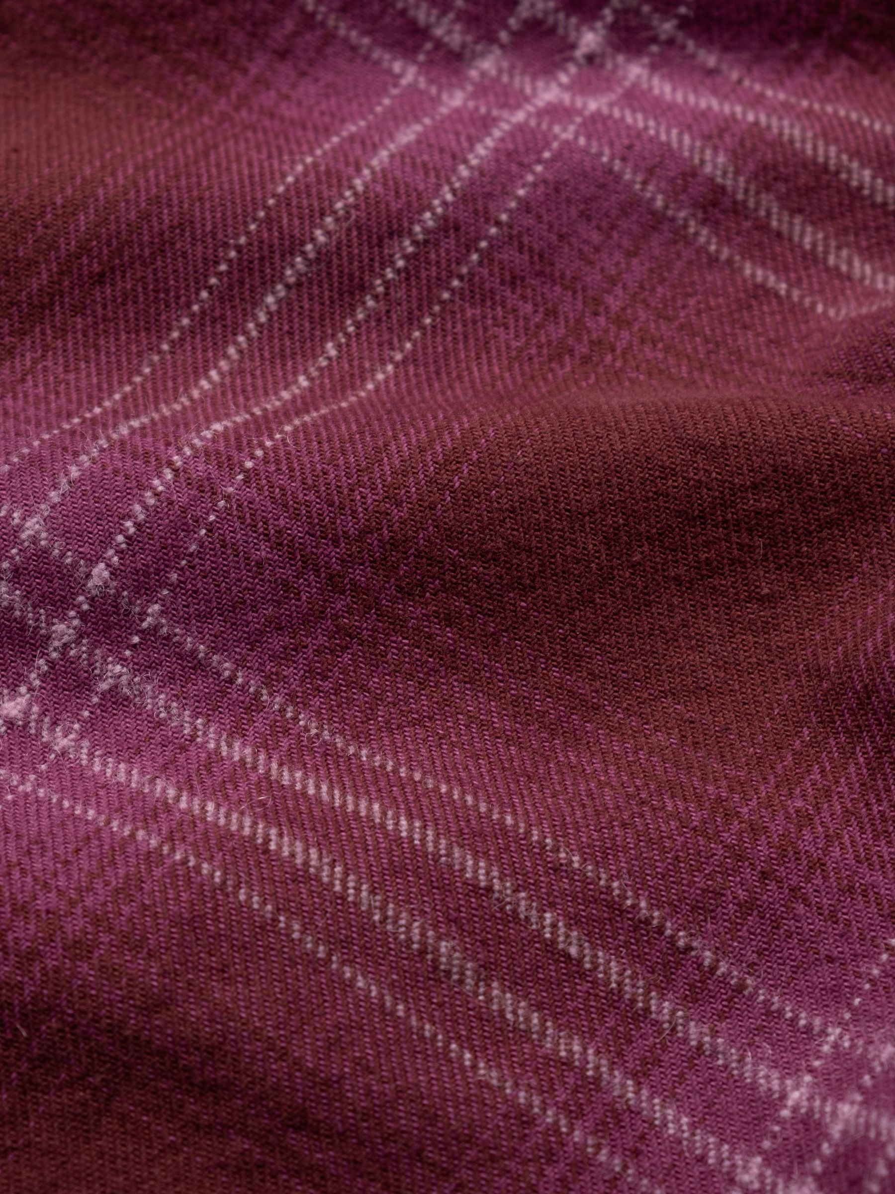 The Attico Wool Cotton Check Pant Burgundy
