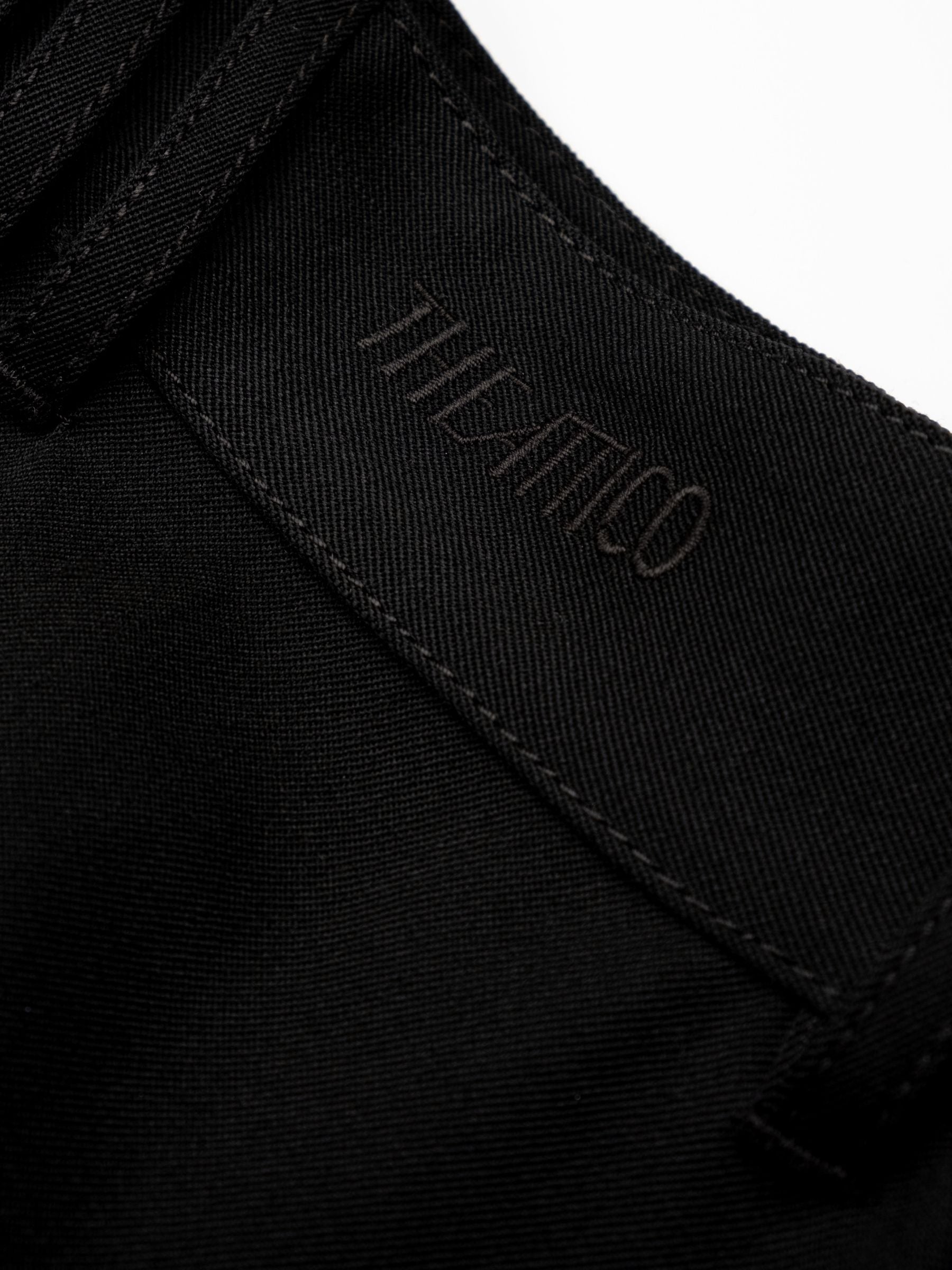 The Attico Wool Gabardine Zippered Pants Black