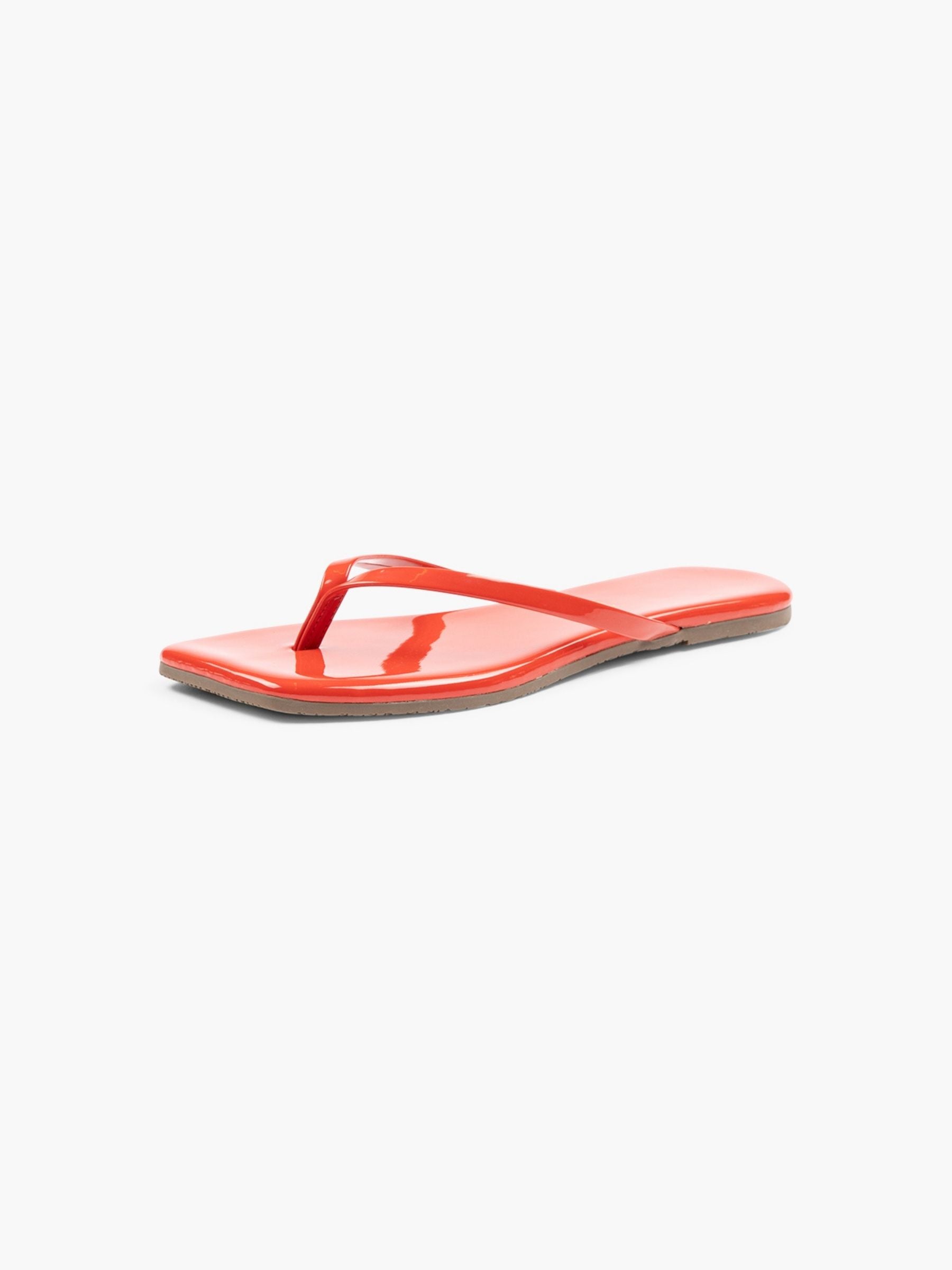 TKEES Square Toe Lily Sandals Red Gloss