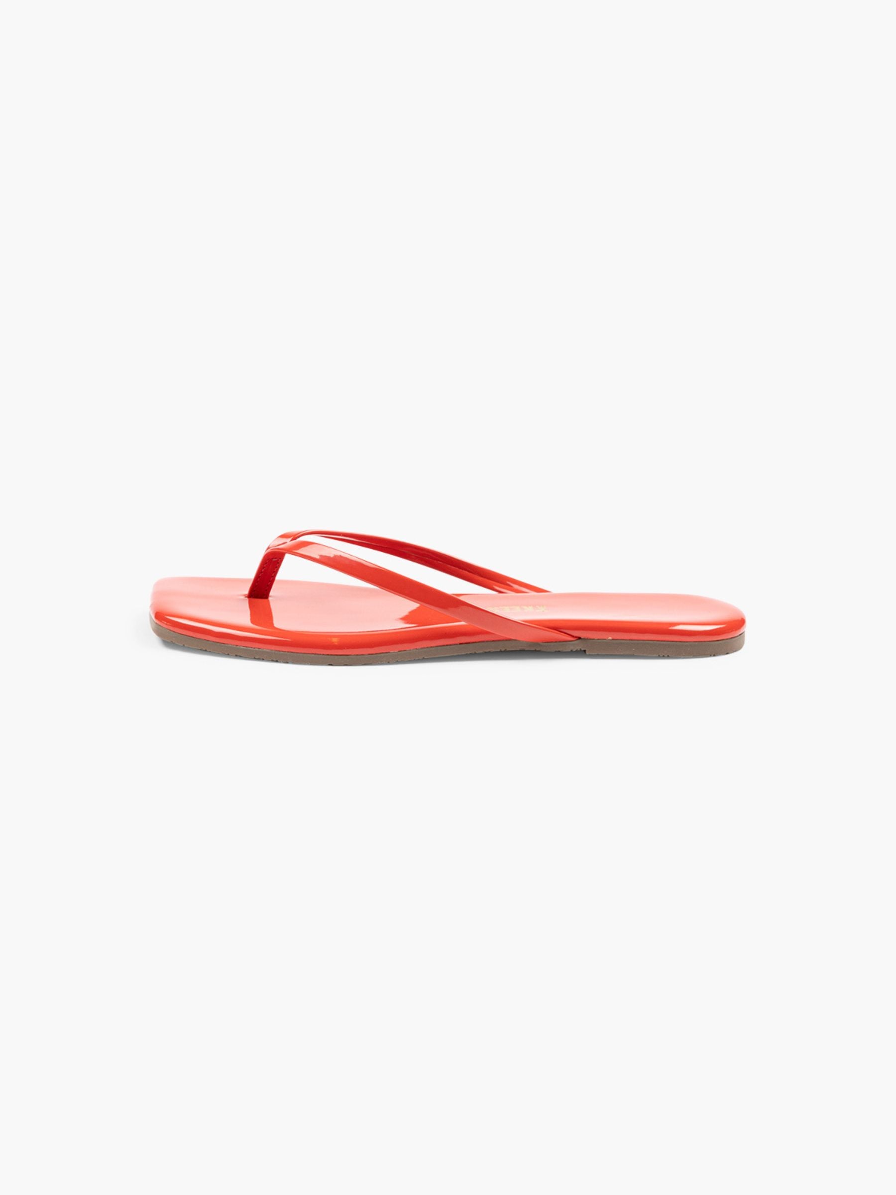 TKEES Square Toe Lily Sandals Red Gloss