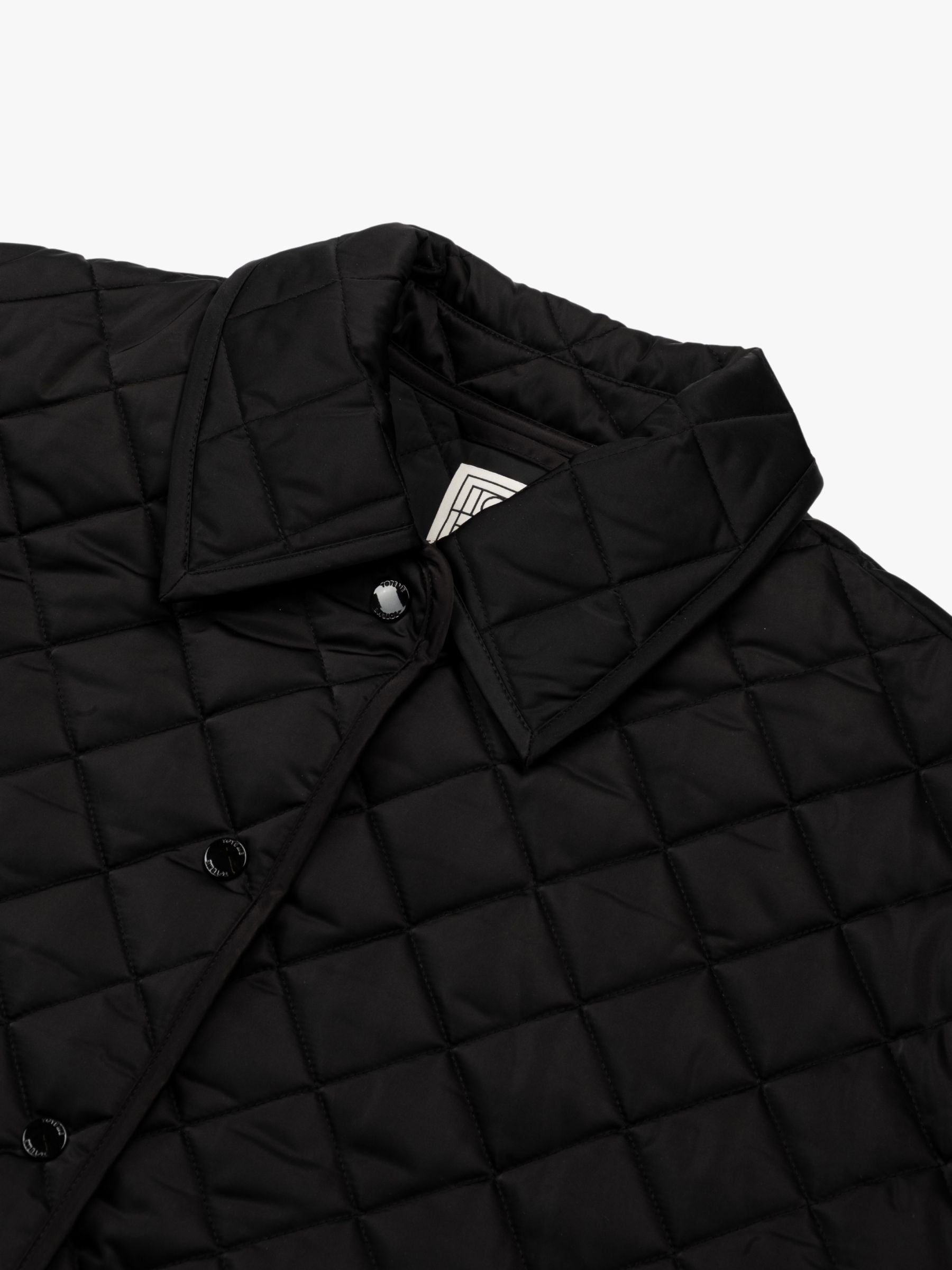 Toteme Collared Quilted Jacket Black