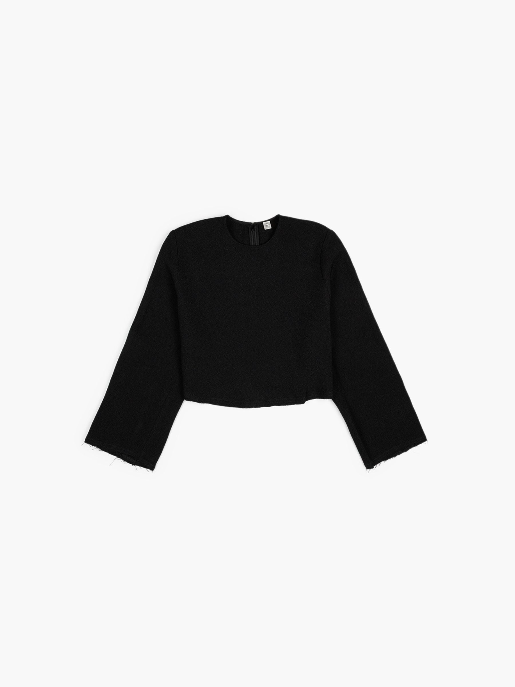 Toteme Cropped Sable Blouse Black