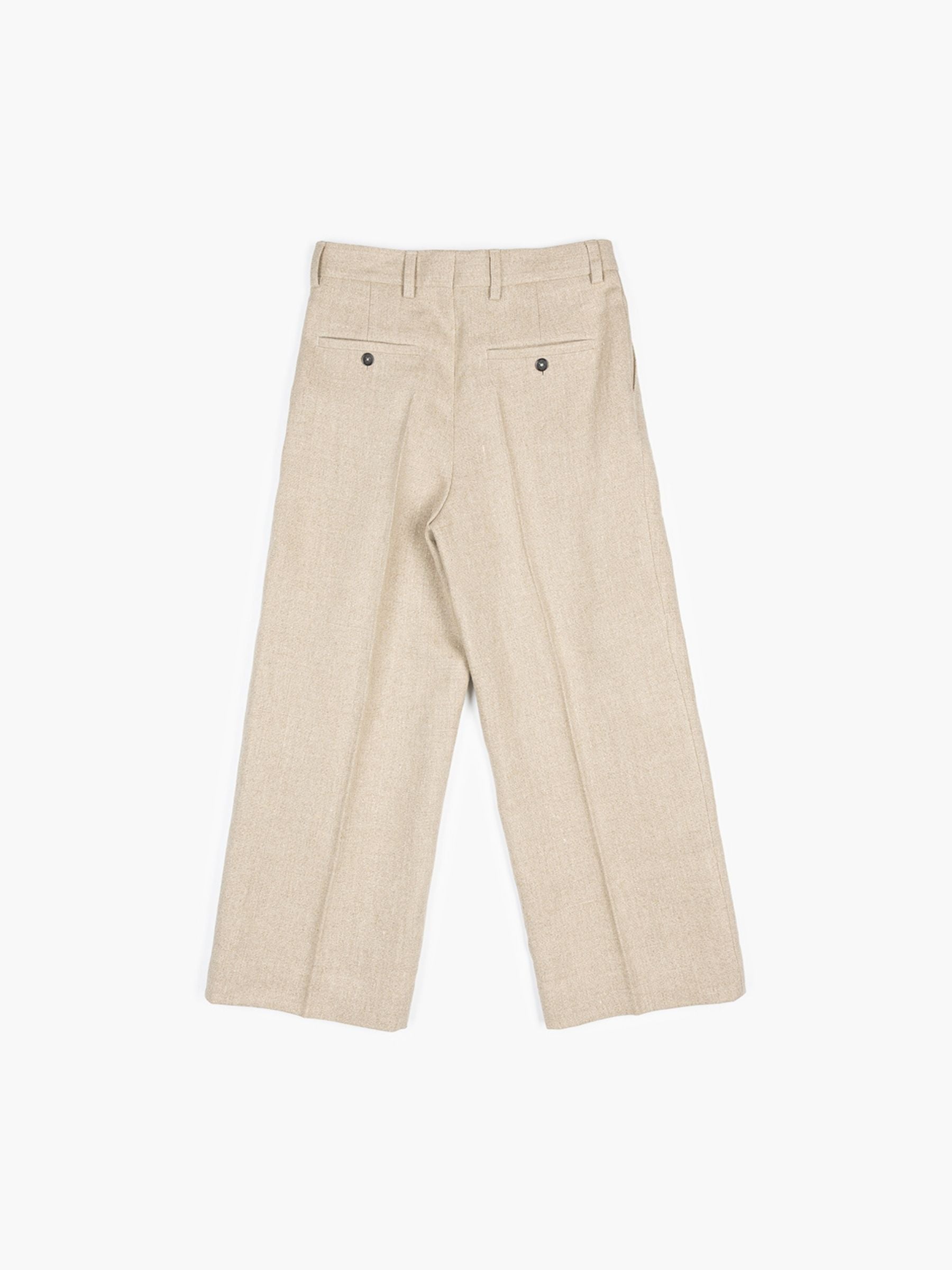 Toteme Double Pleat Linen Trousers Beige