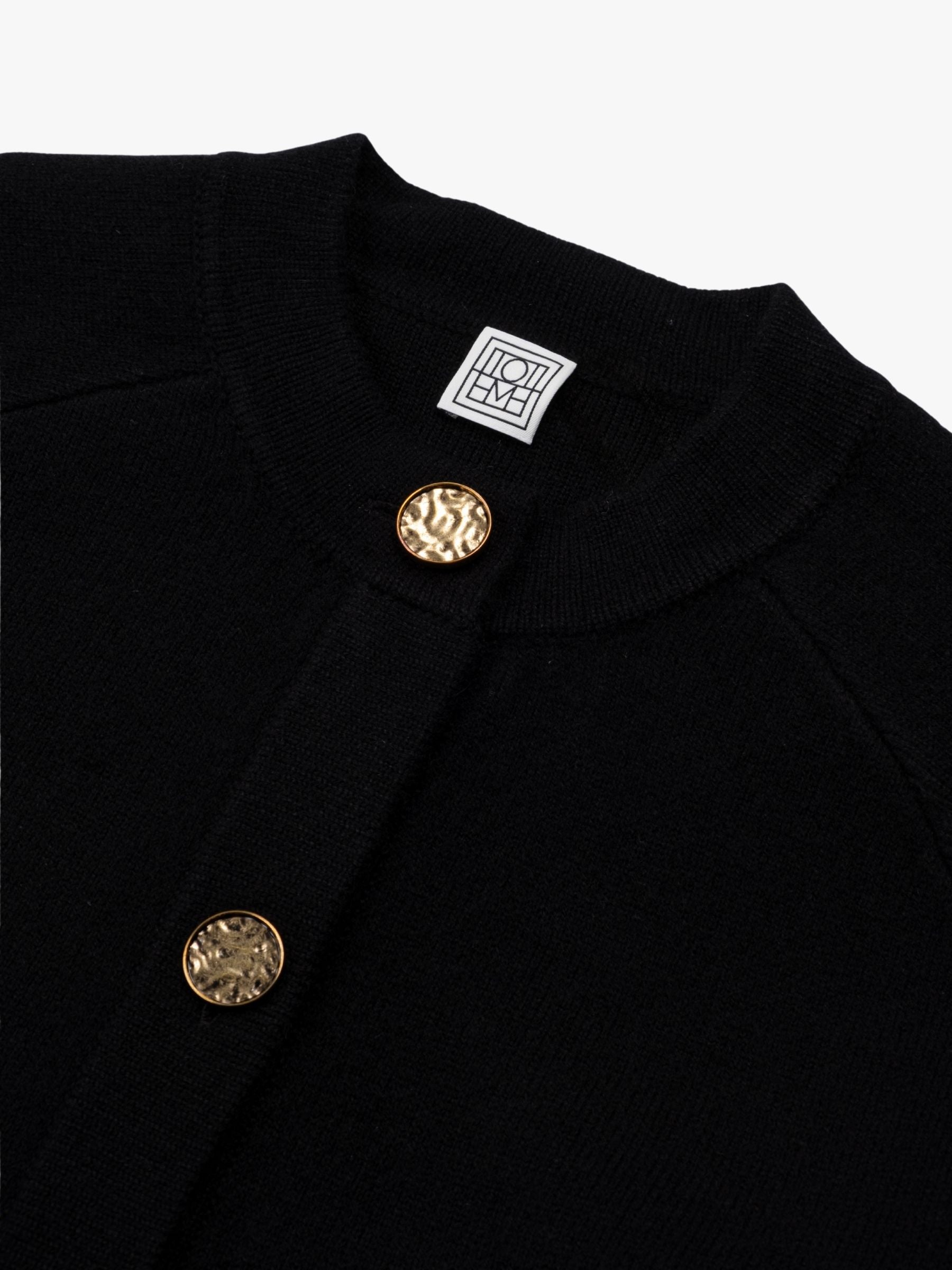 Toteme Hammered Button Cardigan Black