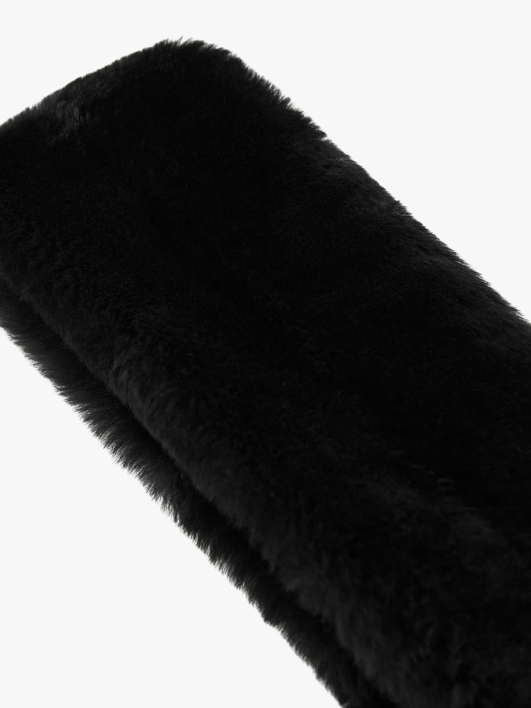 Toteme Shearling Headband Black