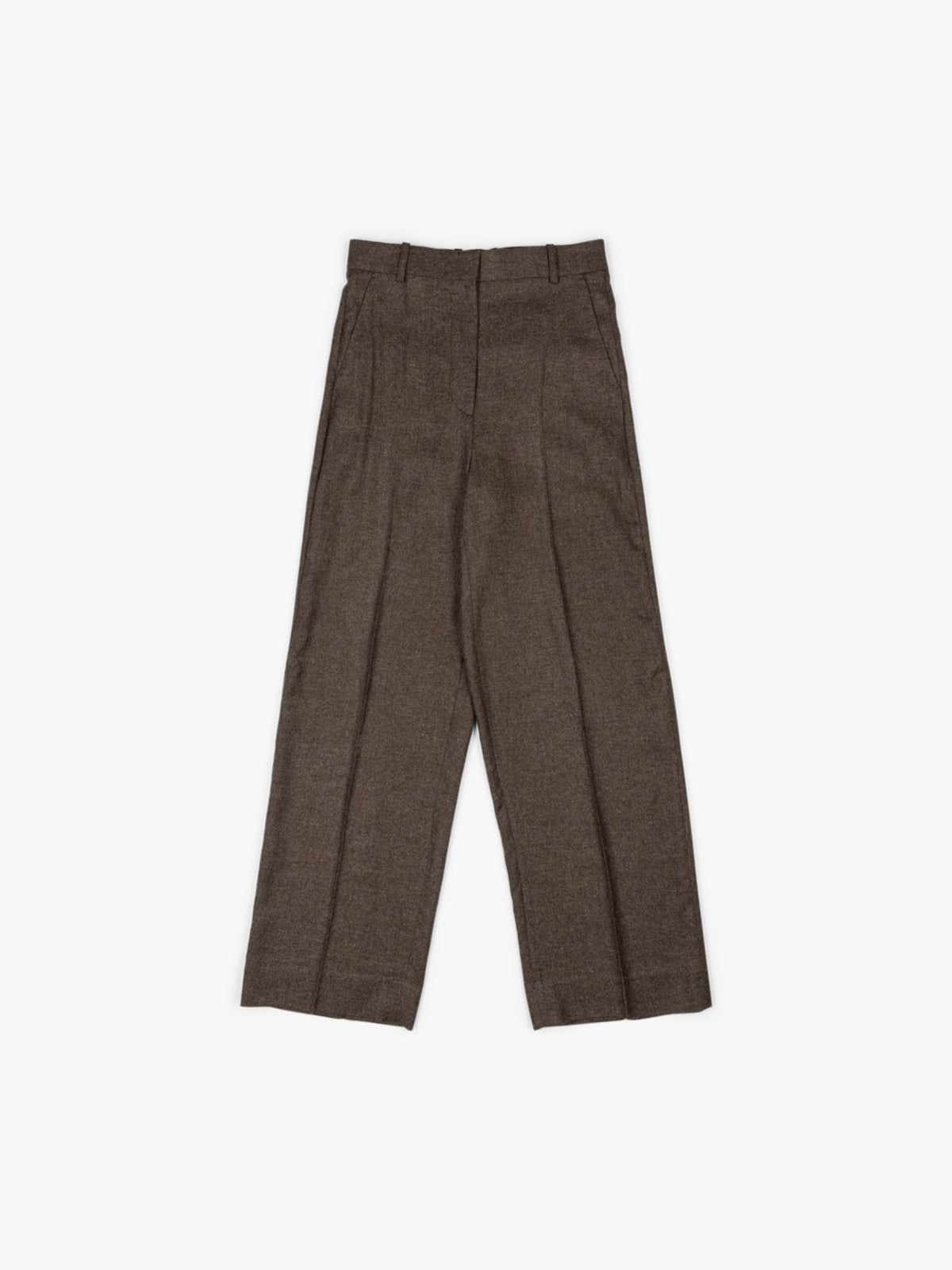 Toteme High Waist Trousers Taupe Melange