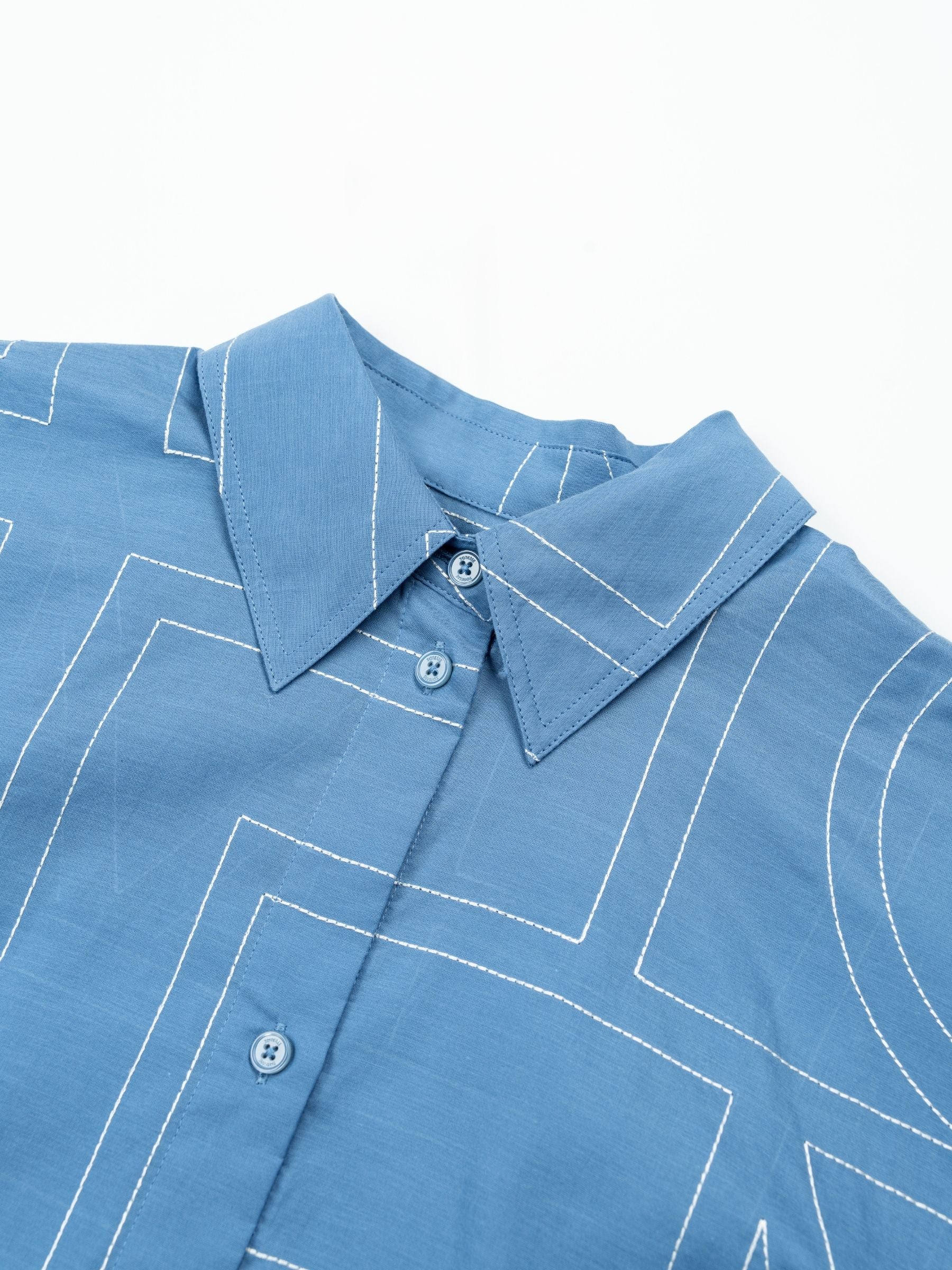 Toteme Long Summer Shirt Cobalt