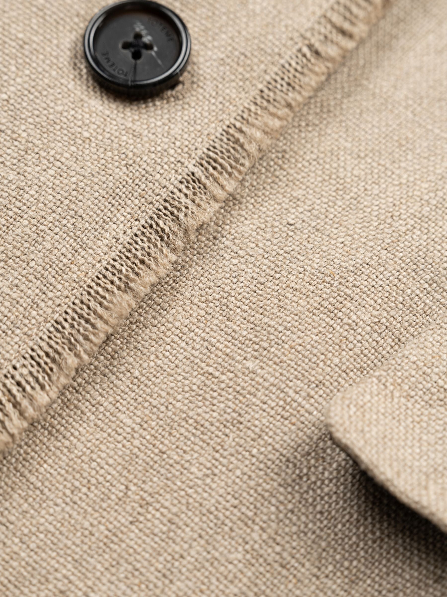 Toteme Raw Lapel Jacket Beige