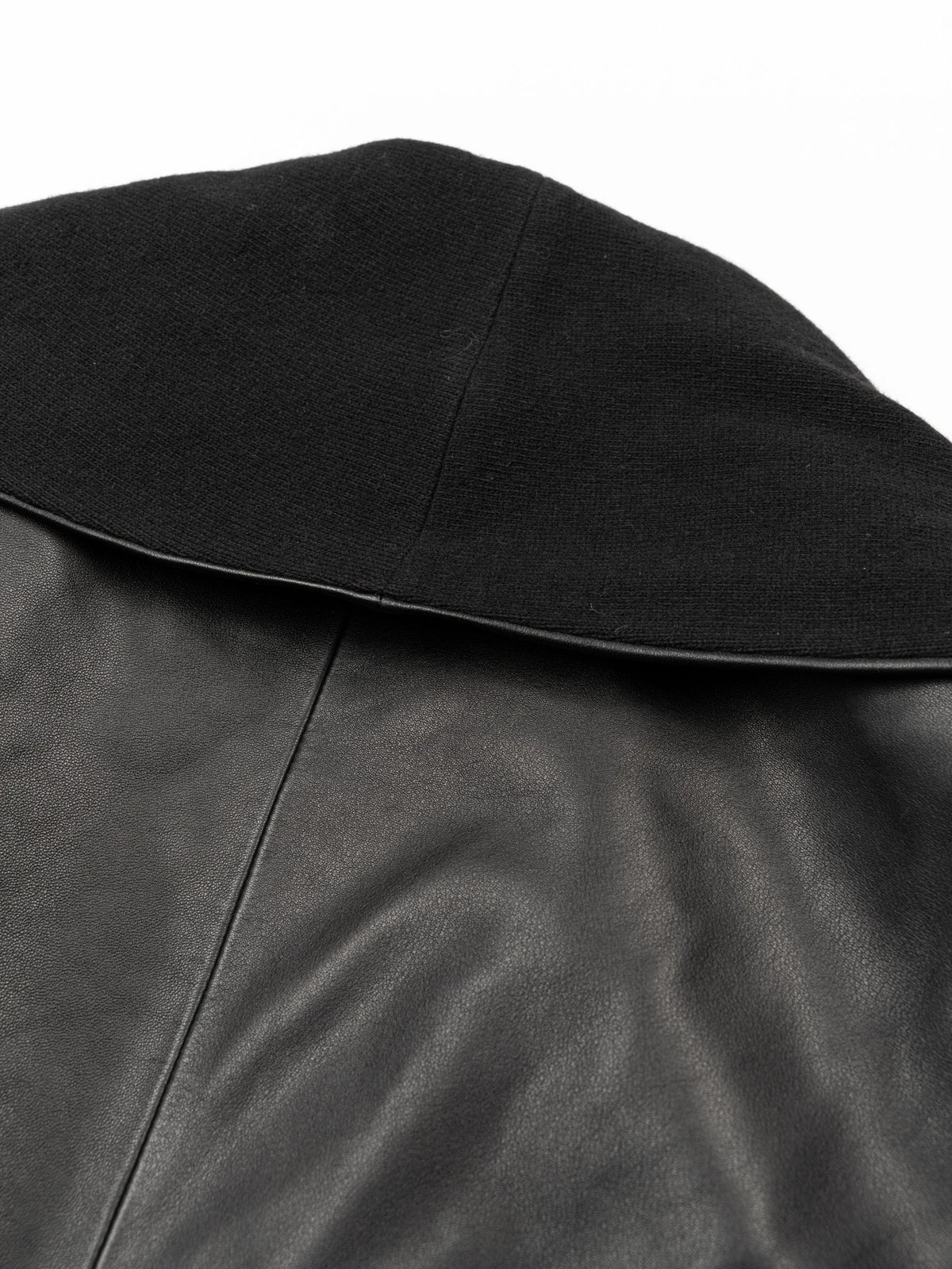 Toteme Scarf Leather Jacket Black