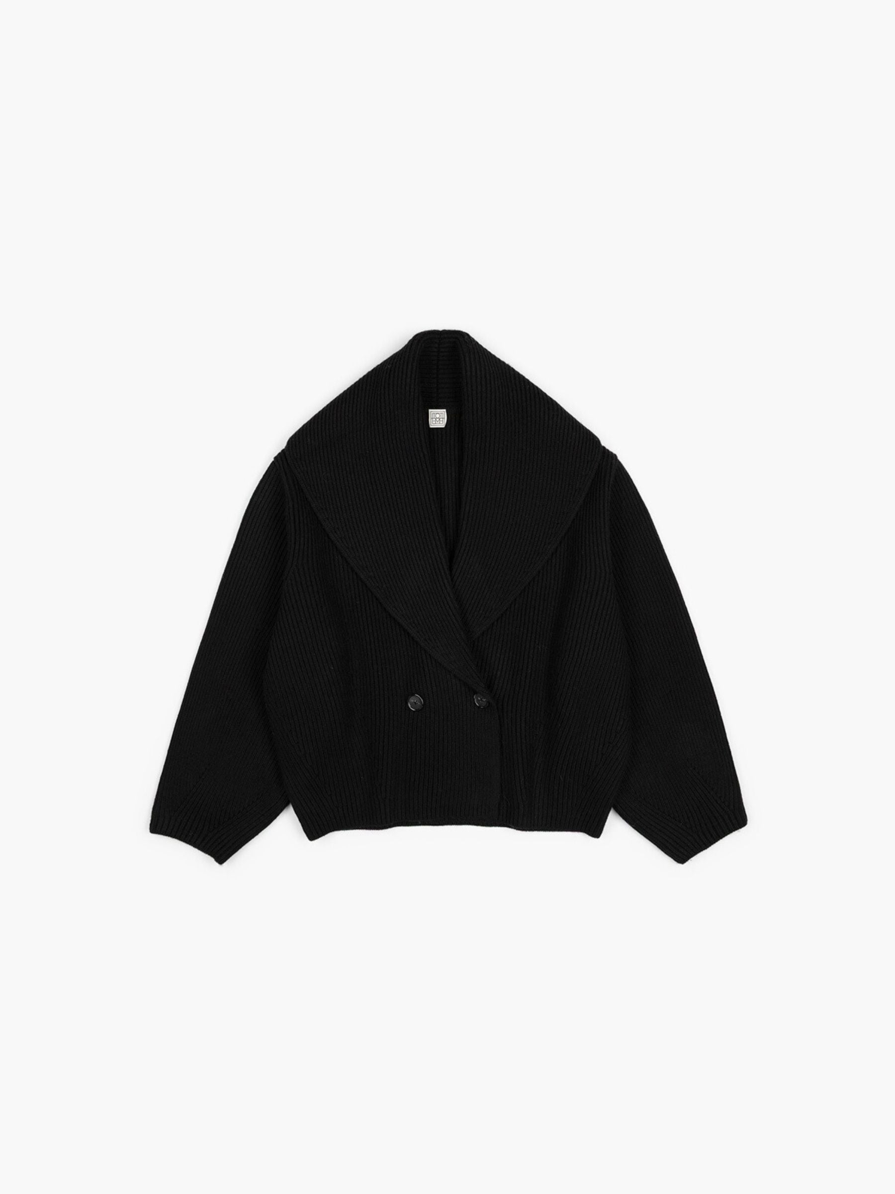 Toteme Shawl Lapel Cardigan Black