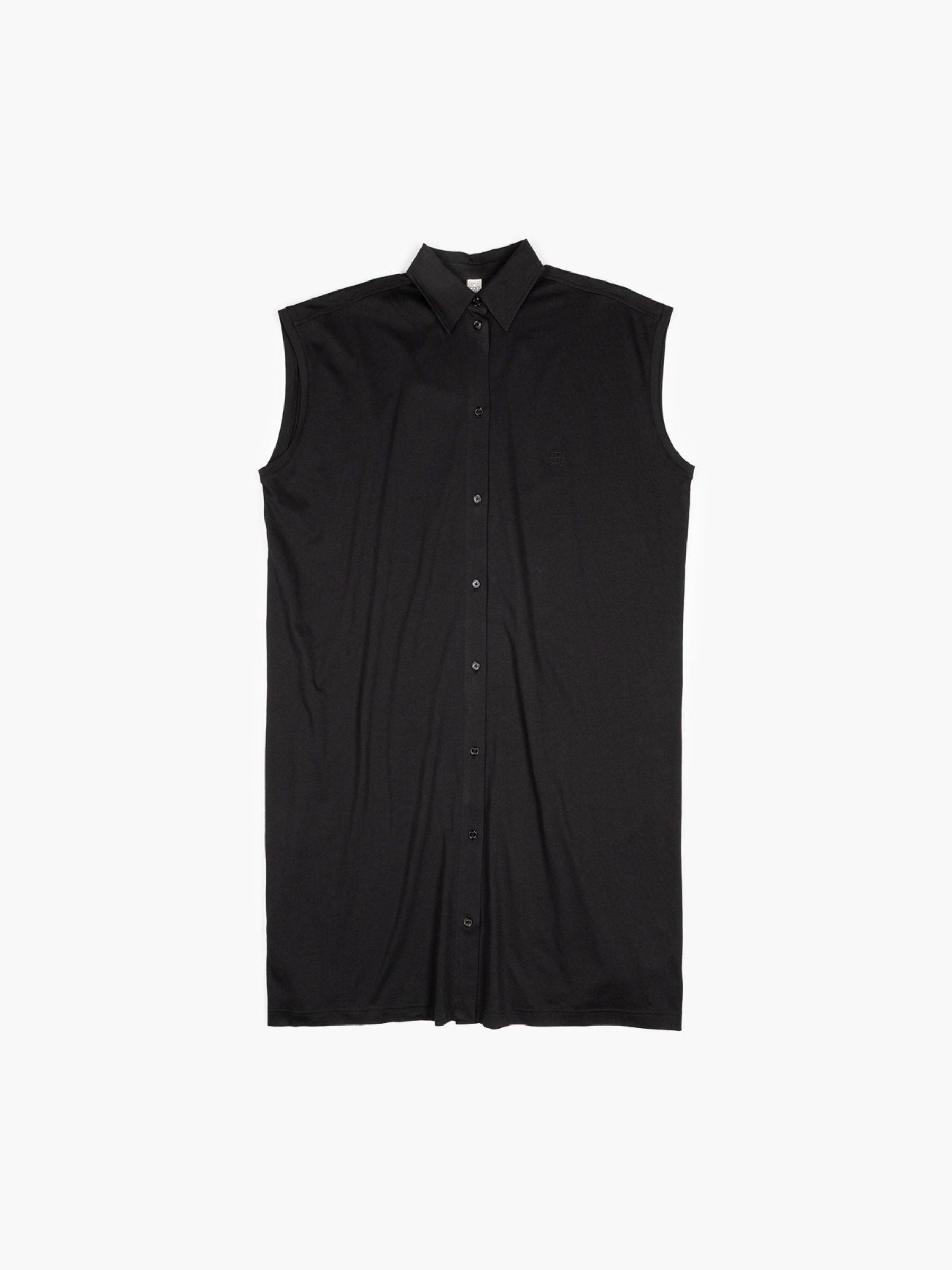 Toteme Jersey Shirtdress Black