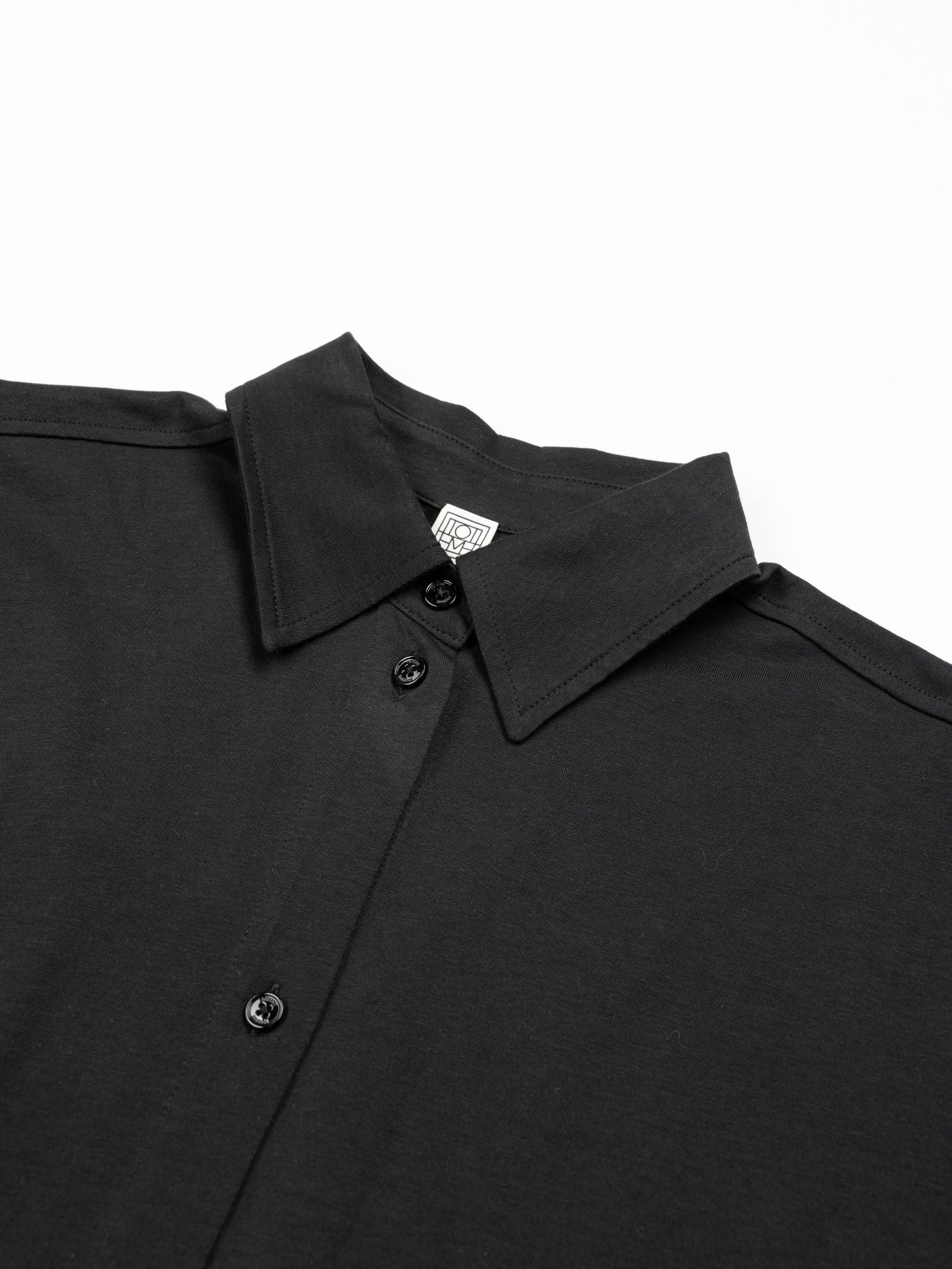 Toteme Jersey Shirtdress Black