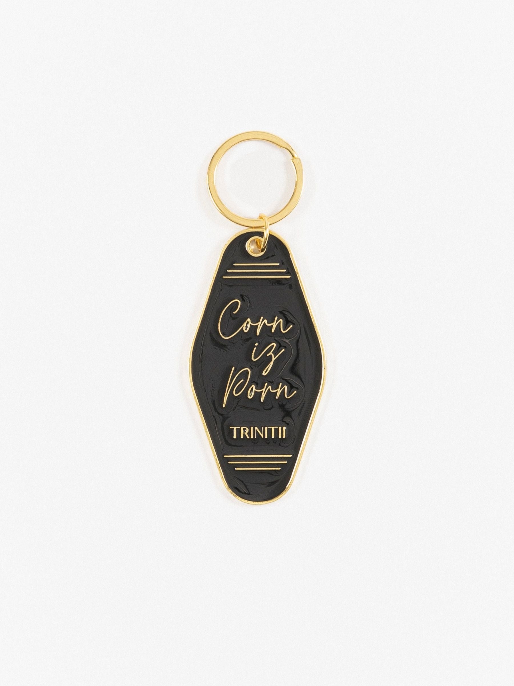 Trinitii Corn Iz Porn Keychain Black