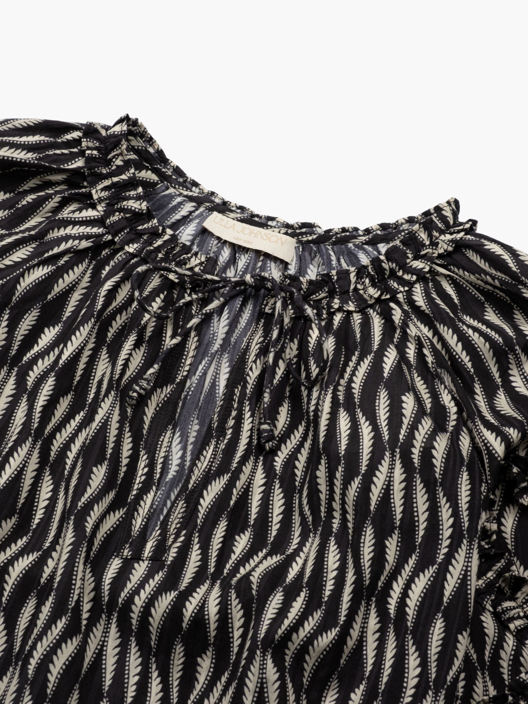 Ulla Johnson Azrou Cotton Long Sleeve Blouse Graphite