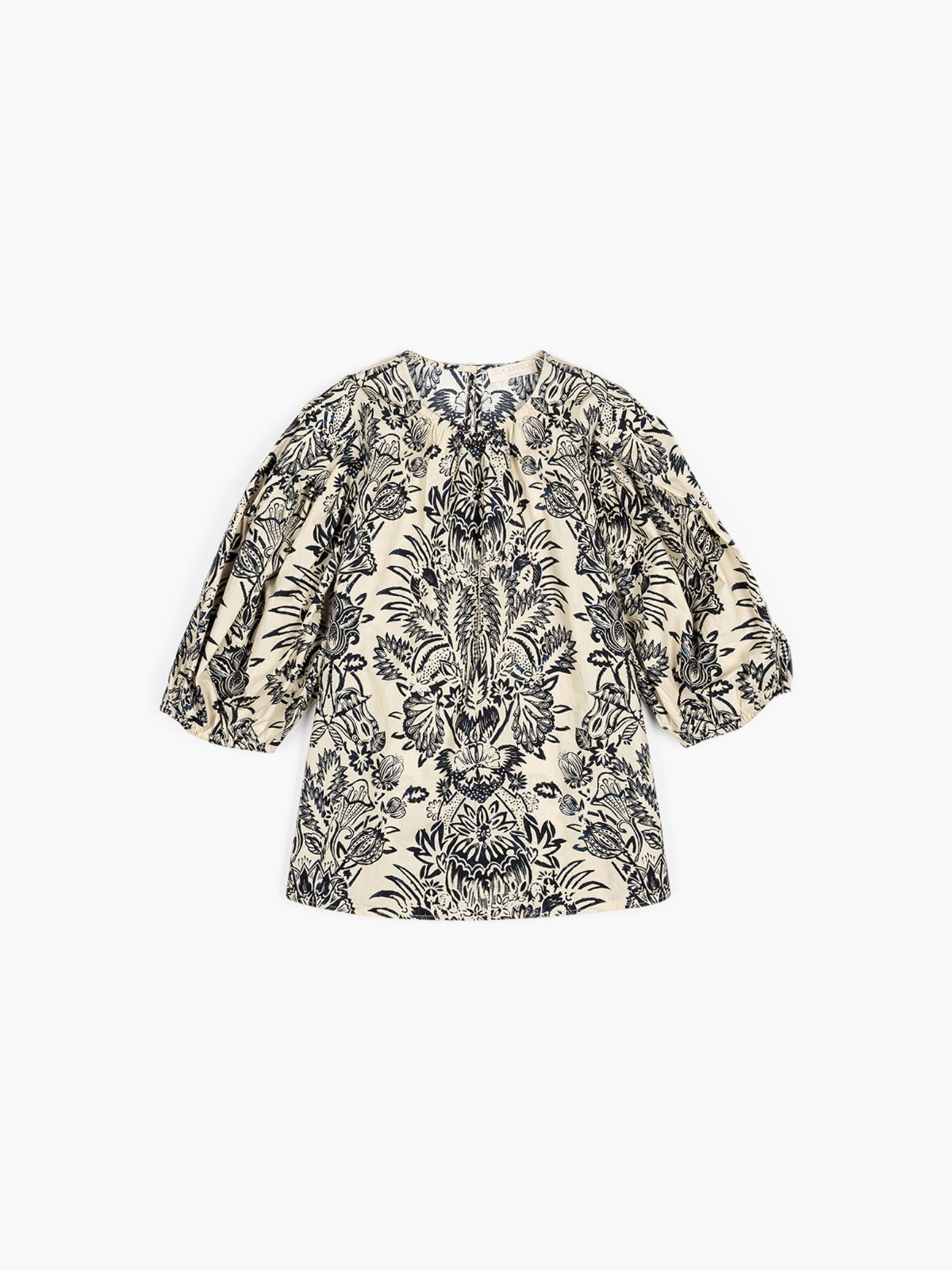 Ulla Johnson Frantiska Puff Sleeve Top Ivory Flora