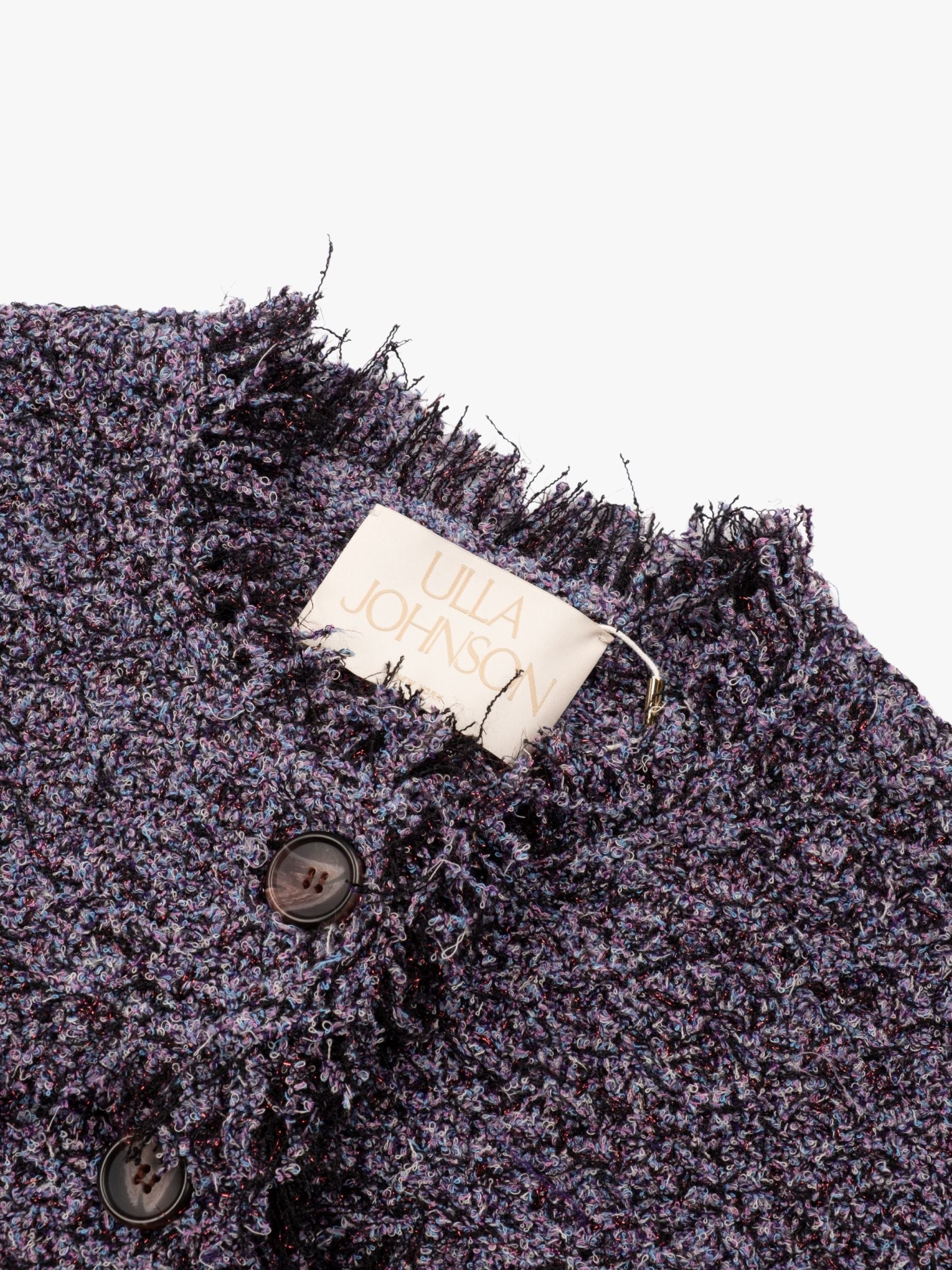 Ulla Johnson Gita Knit Tweed Jacket Dewberry