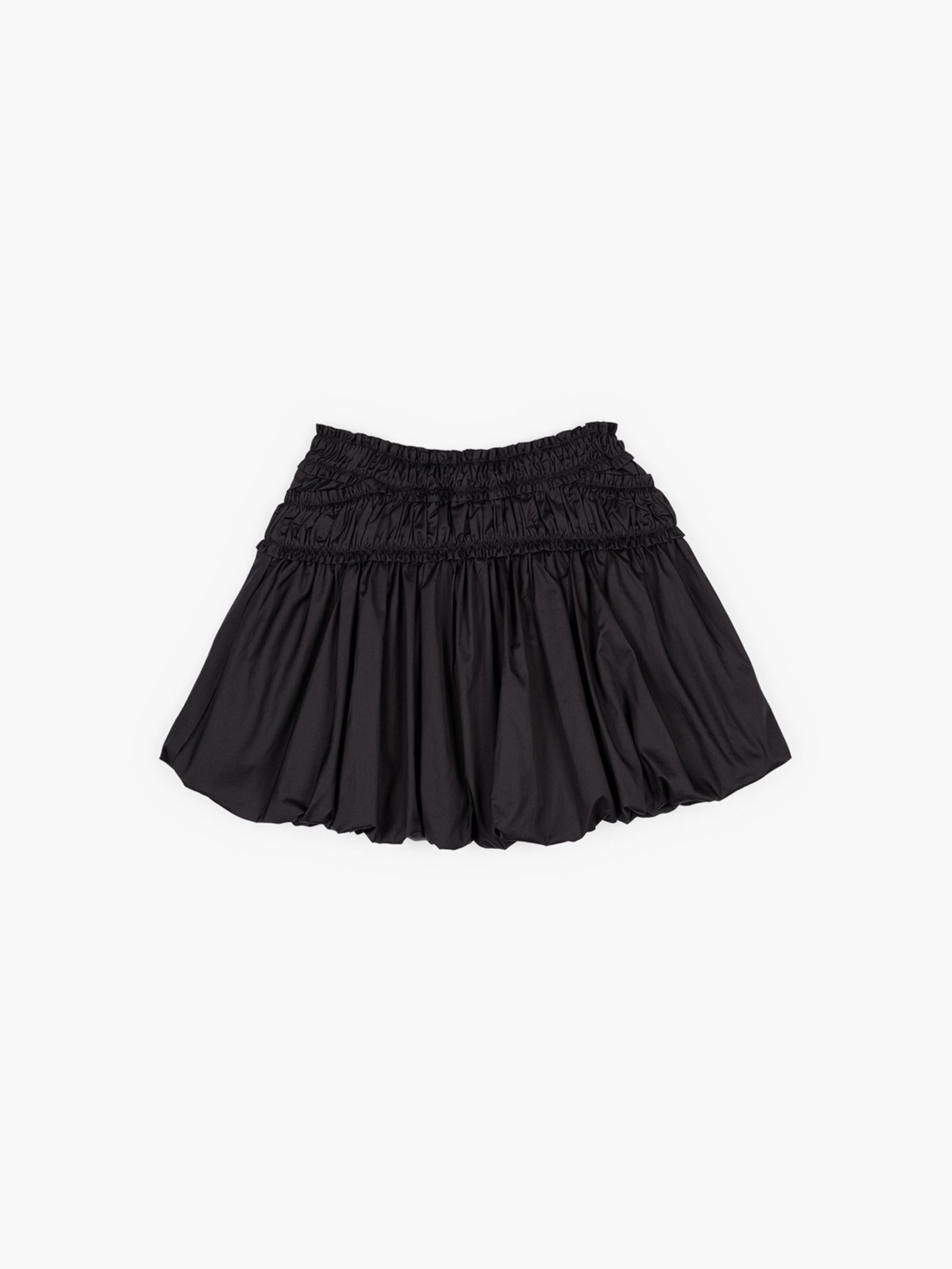 Ulla Johnson Nicolette Bubble Hem Mini Skirt Black